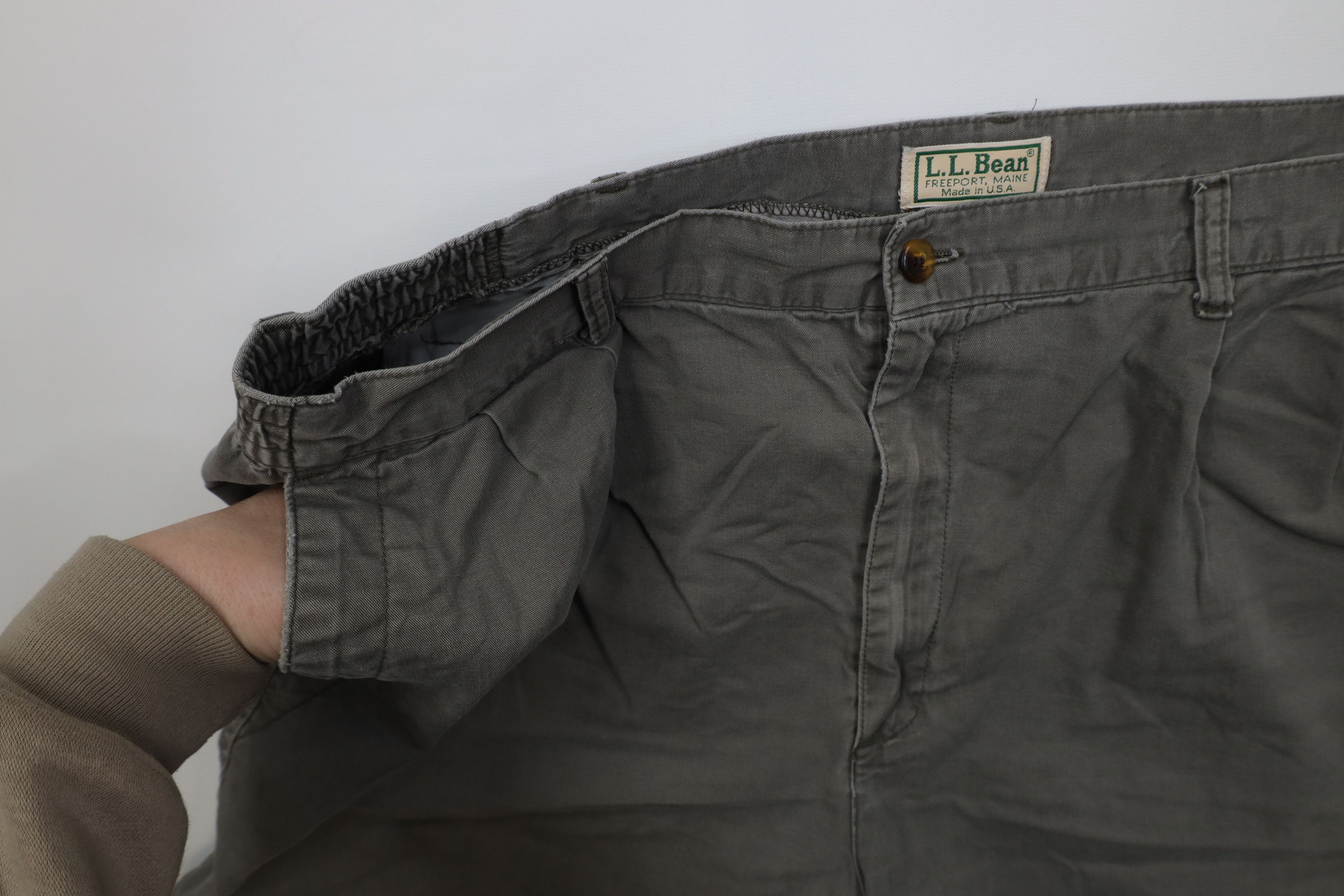 L.L. Bean Vintage 90s LL Bean Above Trekking Shorts Gray Green USA Size US 40 / EU 56 - 6 Thumbnail