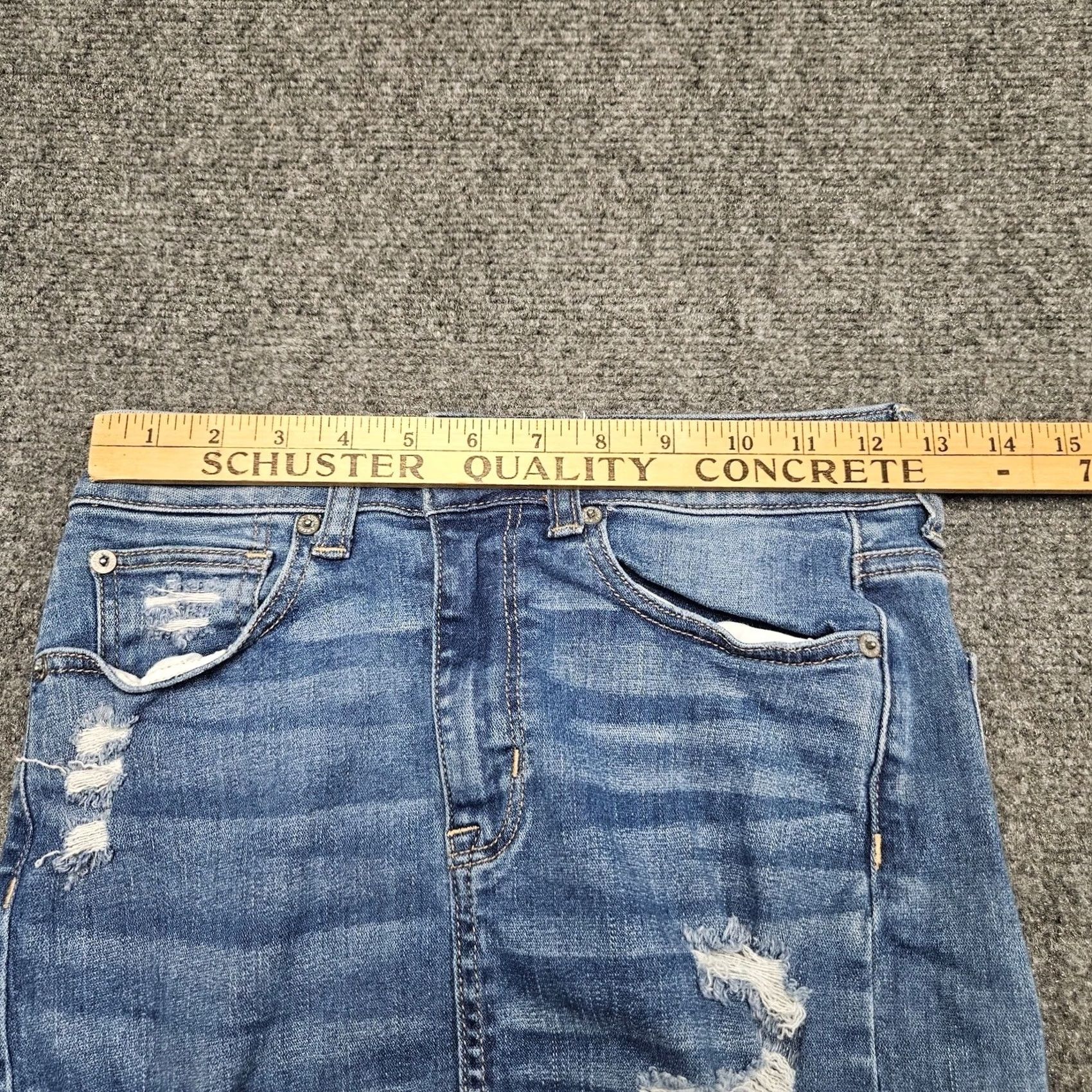 American Eagle Outfitters American Eagle Skirt Womens 2 Blue Denim Mini Distressed Raw Hem Boho Beach Size 26" / US 2 / IT 38 - 5 Thumbnail