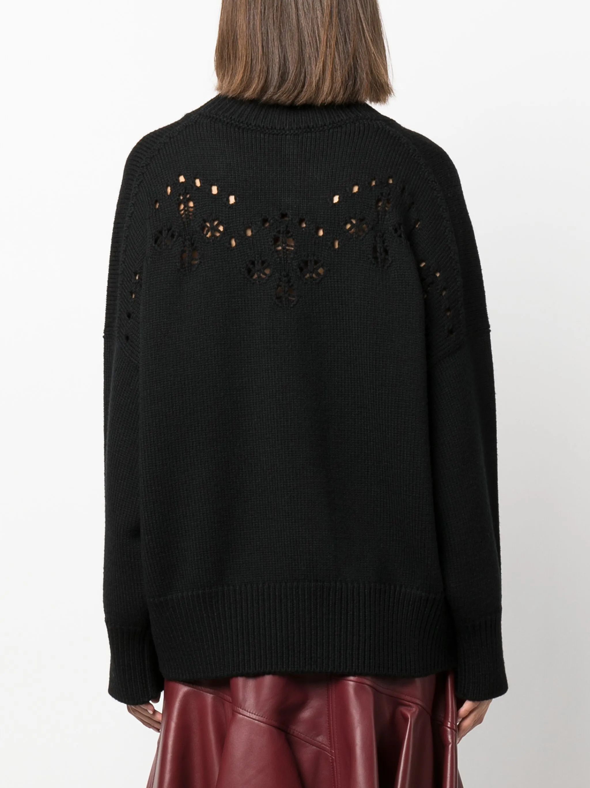 Chloe o1y0825 Turtleneck Sweater in Black Size XS / US 0-2 / IT 36-38 - 4 Thumbnail