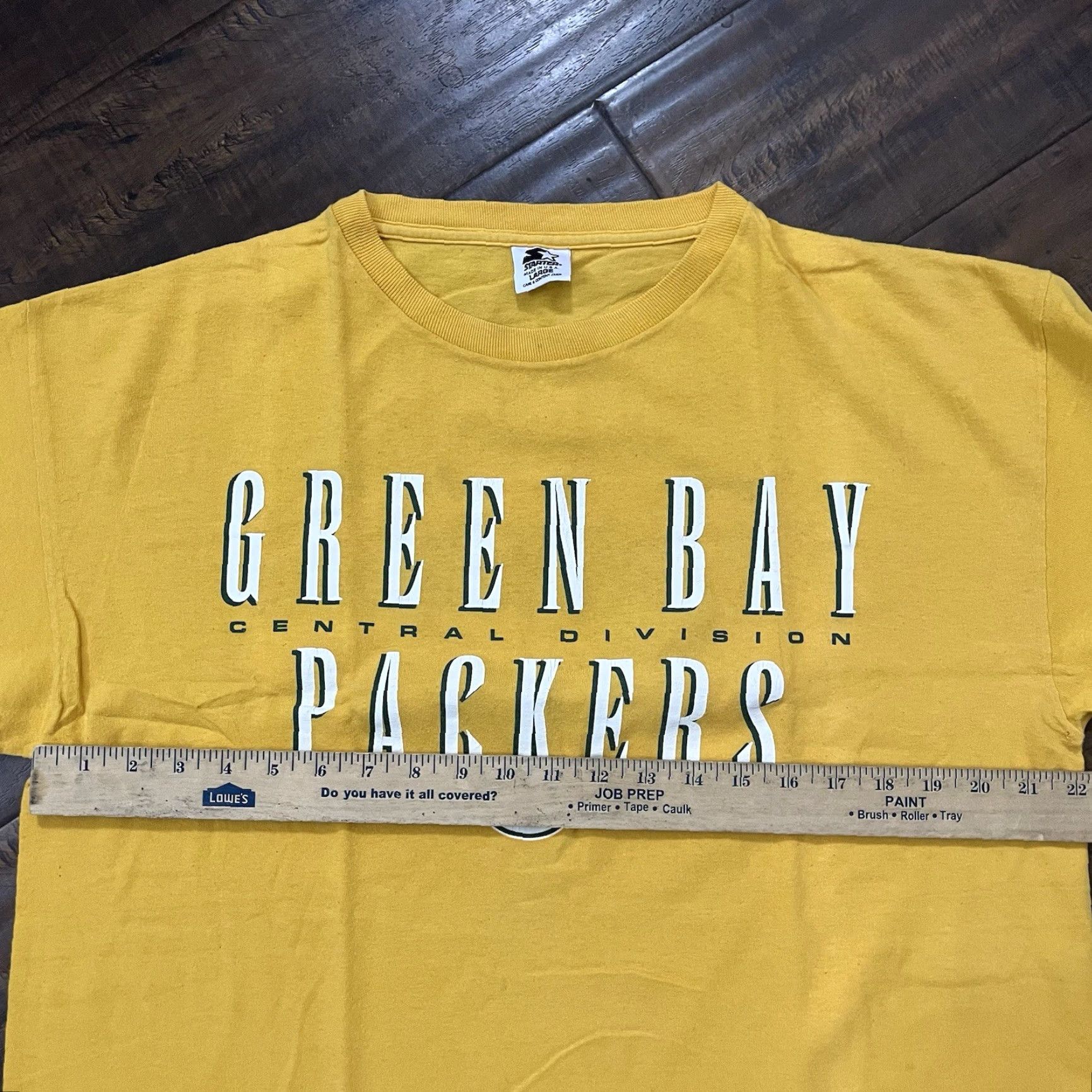 Starter VINTAGE Starter NFL Shirt Green Bay Packers T-Shirt Mens Large 90s Double Sided Yellow Crew Neck Green Bay Packers Team Logo Mens Size US L / EU 52-54 / 3 - 7 Thumbnail