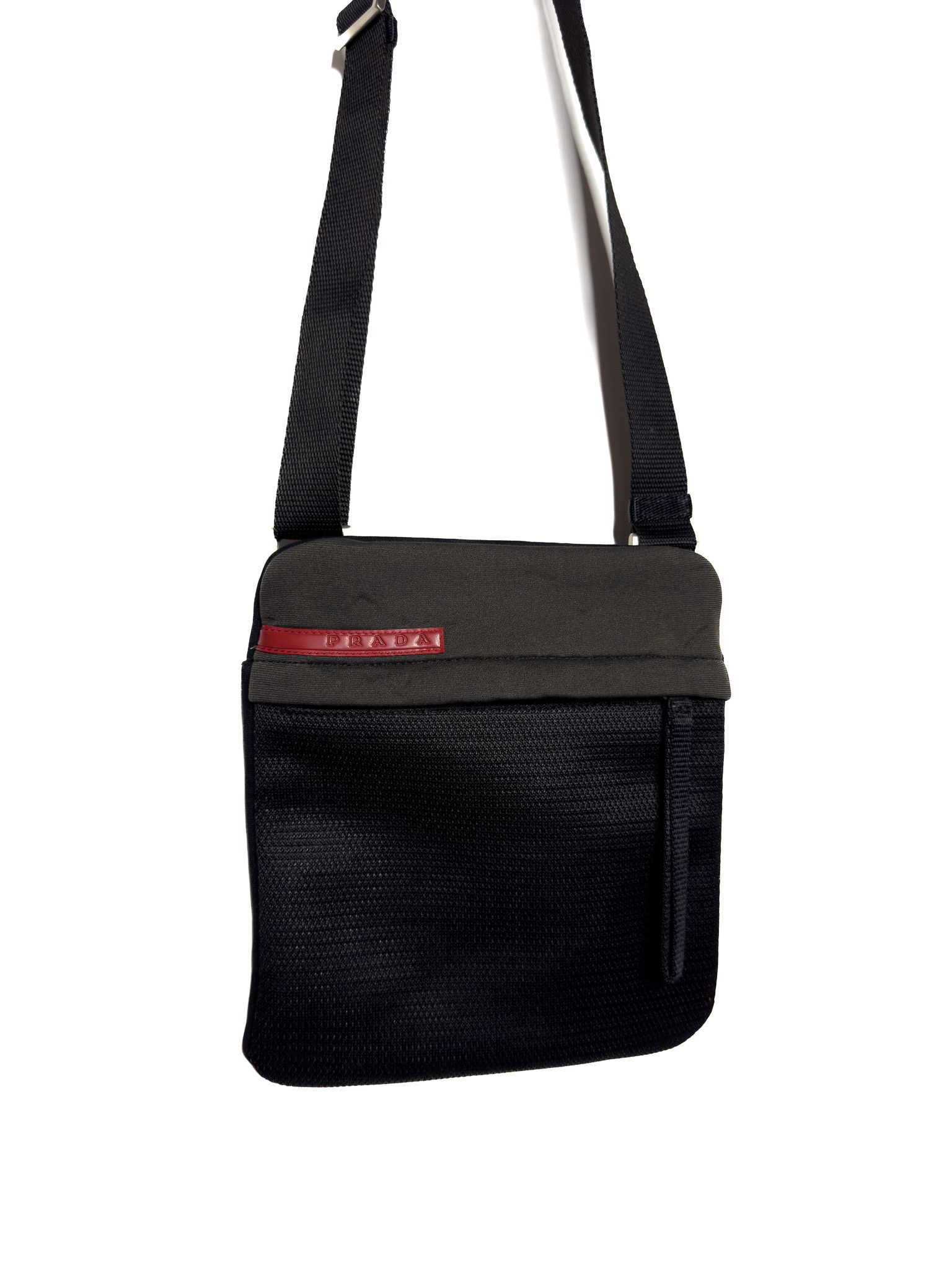 Authentic Prada Sports Shoulder Bag Black Polyester Archive