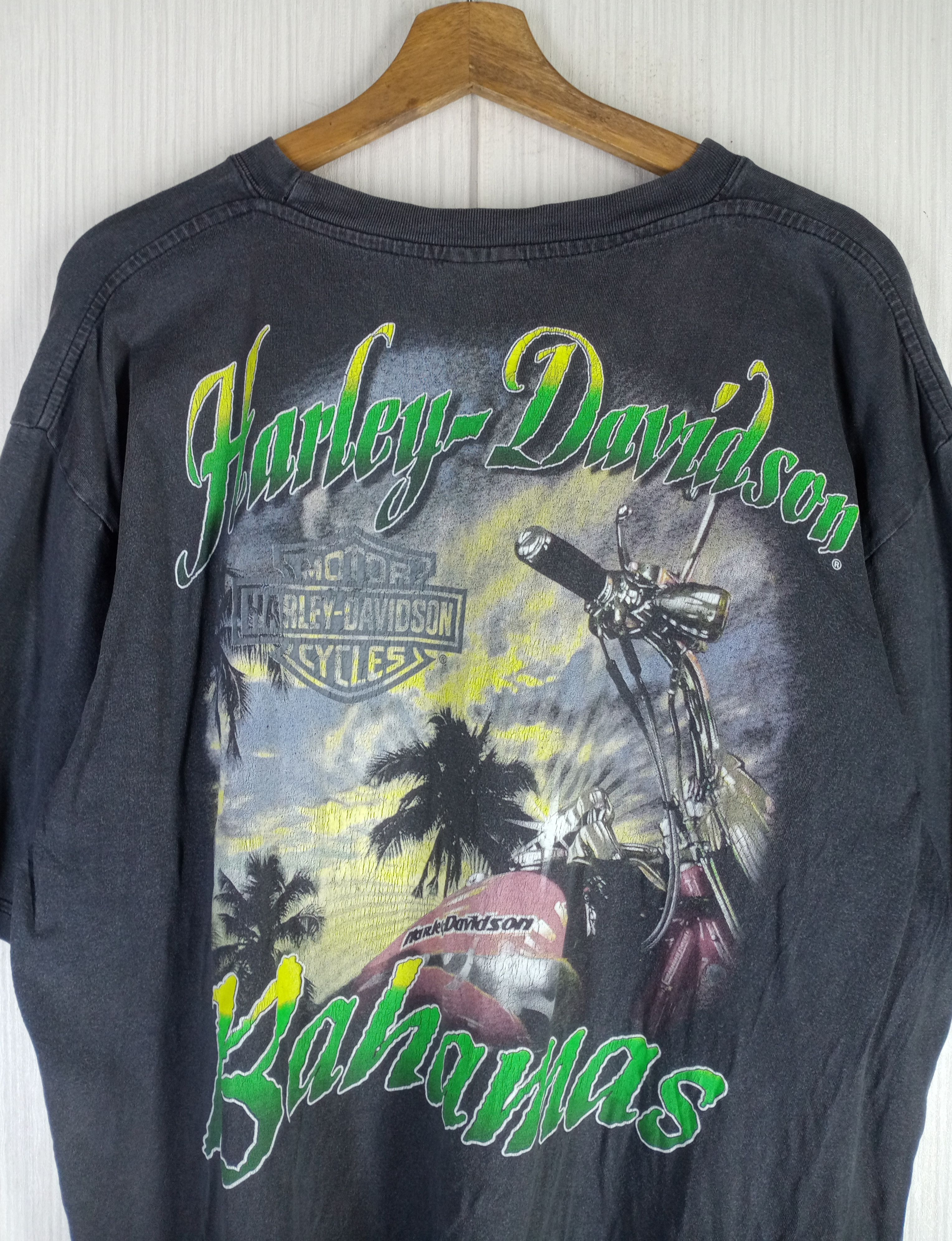 Harley Davidson × Vintage Very Rare Vintage Harley Davidson Bahamas Tshirt Size US XL / EU 56 / 4 - 2 Thumbnail