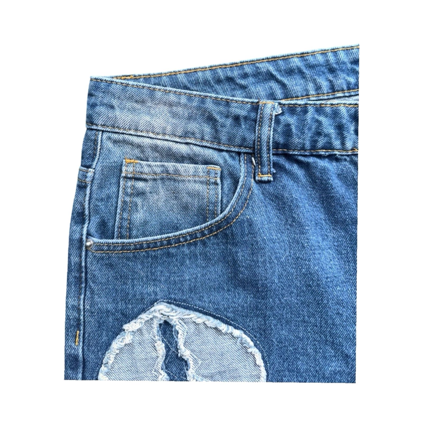Vintage VINTAGE Y2K Heart Embroidered Light Wash Jeans Mens Ankle 30x? Blue Size Small Size US 30 / EU 46 - 6 Thumbnail
