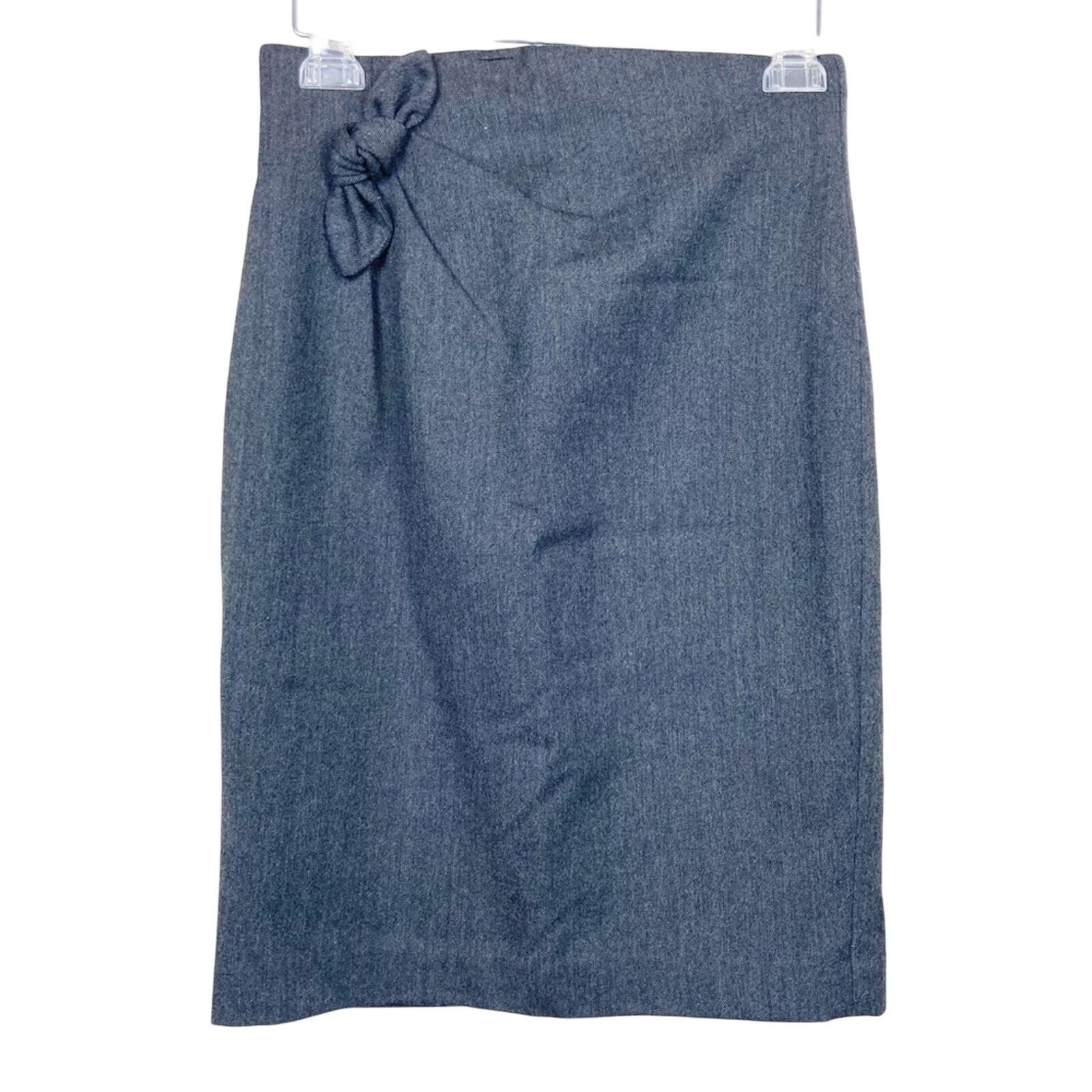 Robert Rodriguez Robert Rodriguez Gray Wool Pencil Skirt Sz 6 Size 28" / US 6 / IT 42 - 5 Thumbnail
