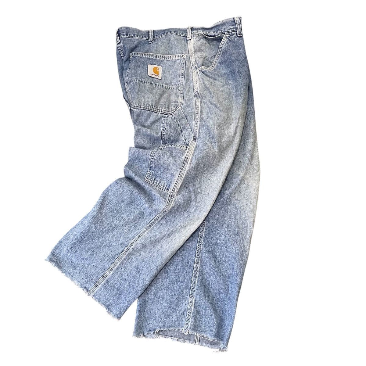 Carhartt Vintage Carhartt Carpenter Pants Light Wash Raw Hem Cropped Size US 34 / EU 50 - 7 Thumbnail