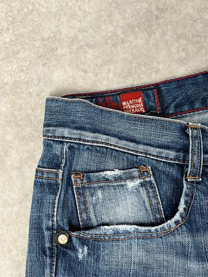 Marithe + Francois Girbaud 2000s Marithé + François Girbaud Blue Cozy Denim Jeans Size US 32 / EU 48 - 9 Thumbnail