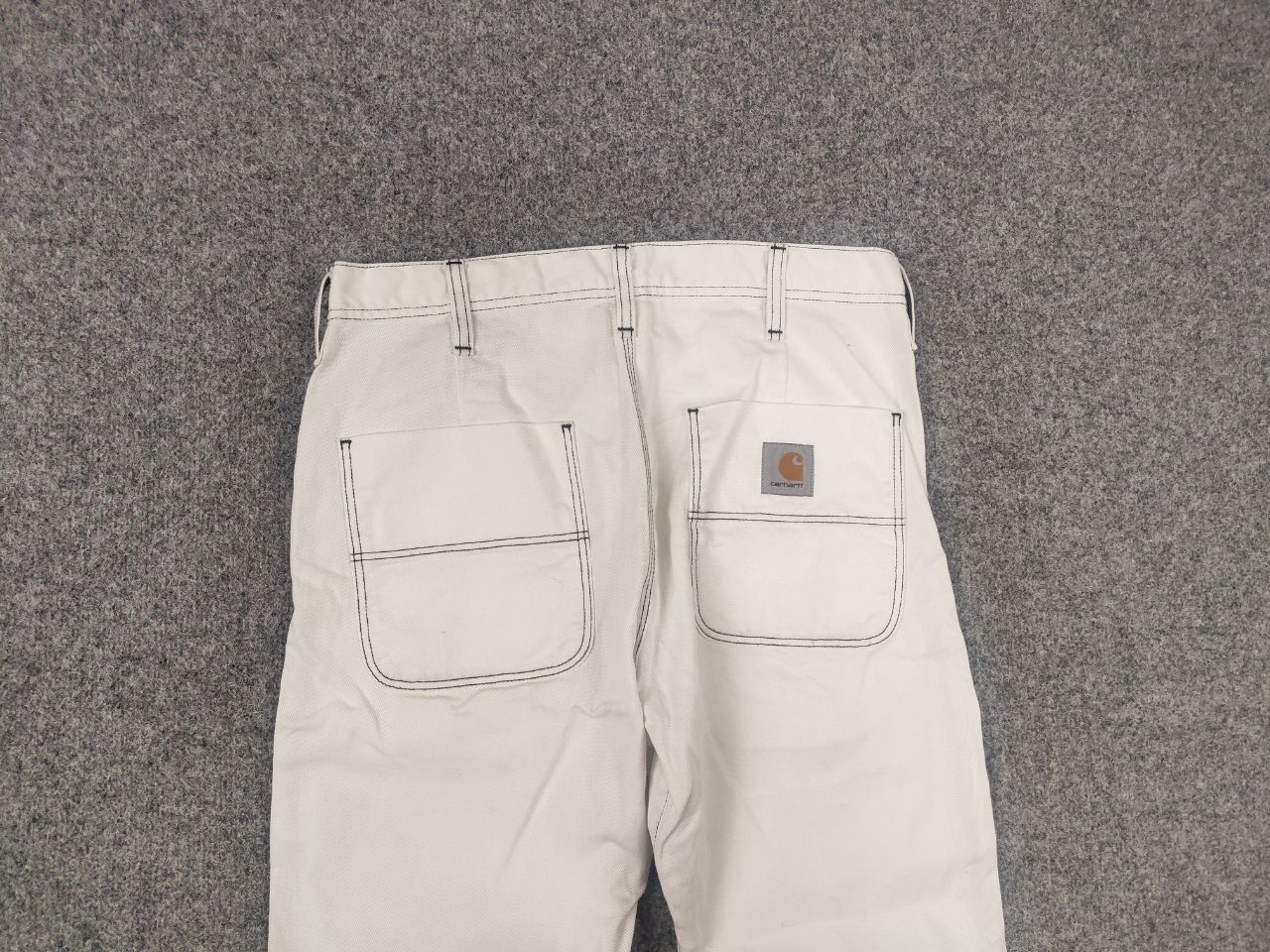 Carhartt Wip Carhartt Wip Chalk White Canvas Trouser Pants Vintage Style Size US 32 / EU 48 - 6 Thumbnail