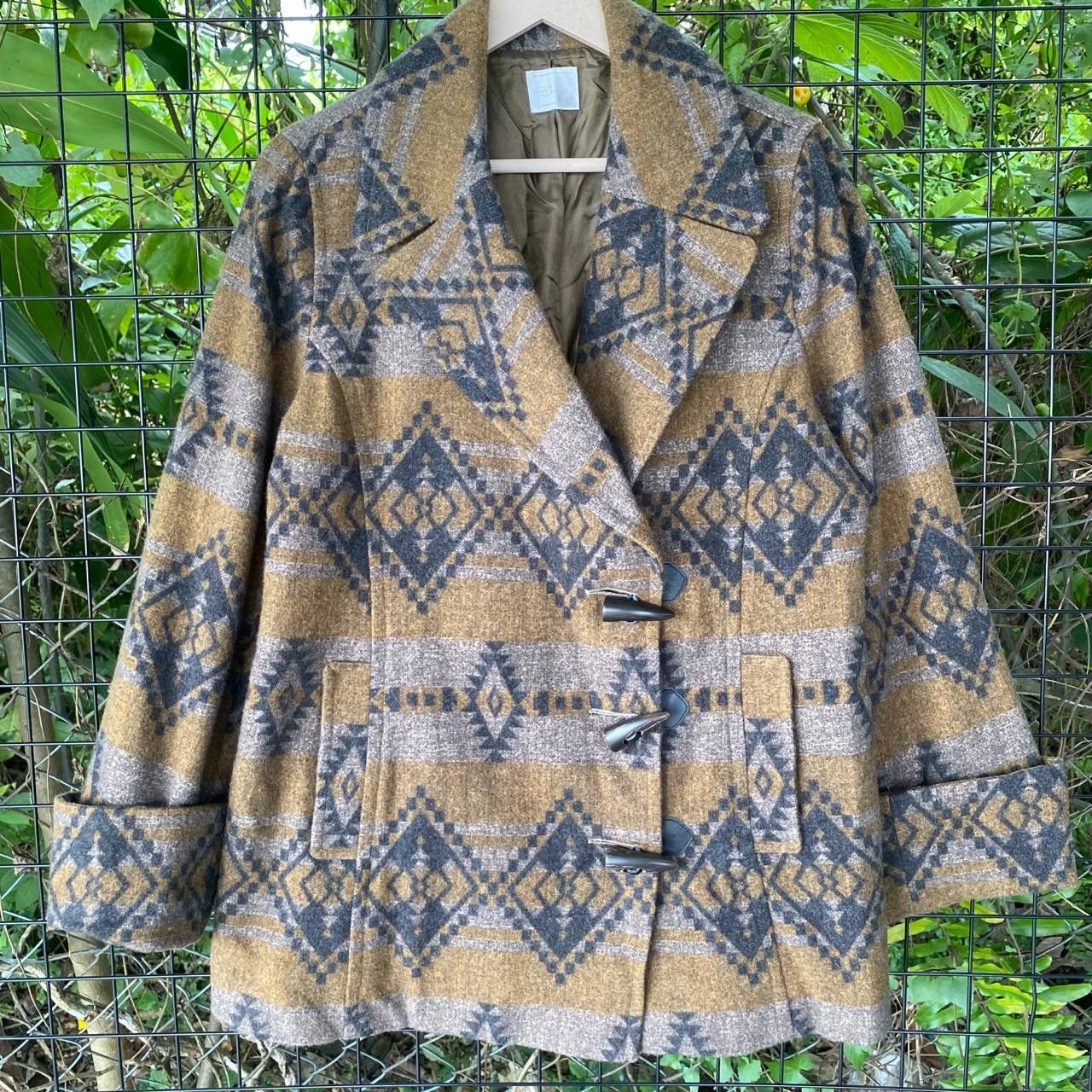 Aztech Mountain Vintage Cara Wool Duffel Coat Jacket Size L / US 10 / IT 46 - 2 Thumbnail