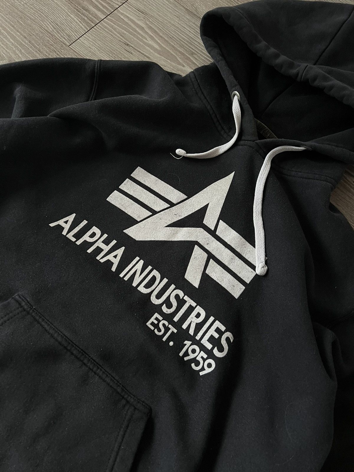 Alpha Industries × Vintage ‼️Vintage Rare Alpha Industries Bug Logo Aviator Hoodie‼️ Size US L / EU 52-54 / 3 - 11 Thumbnail