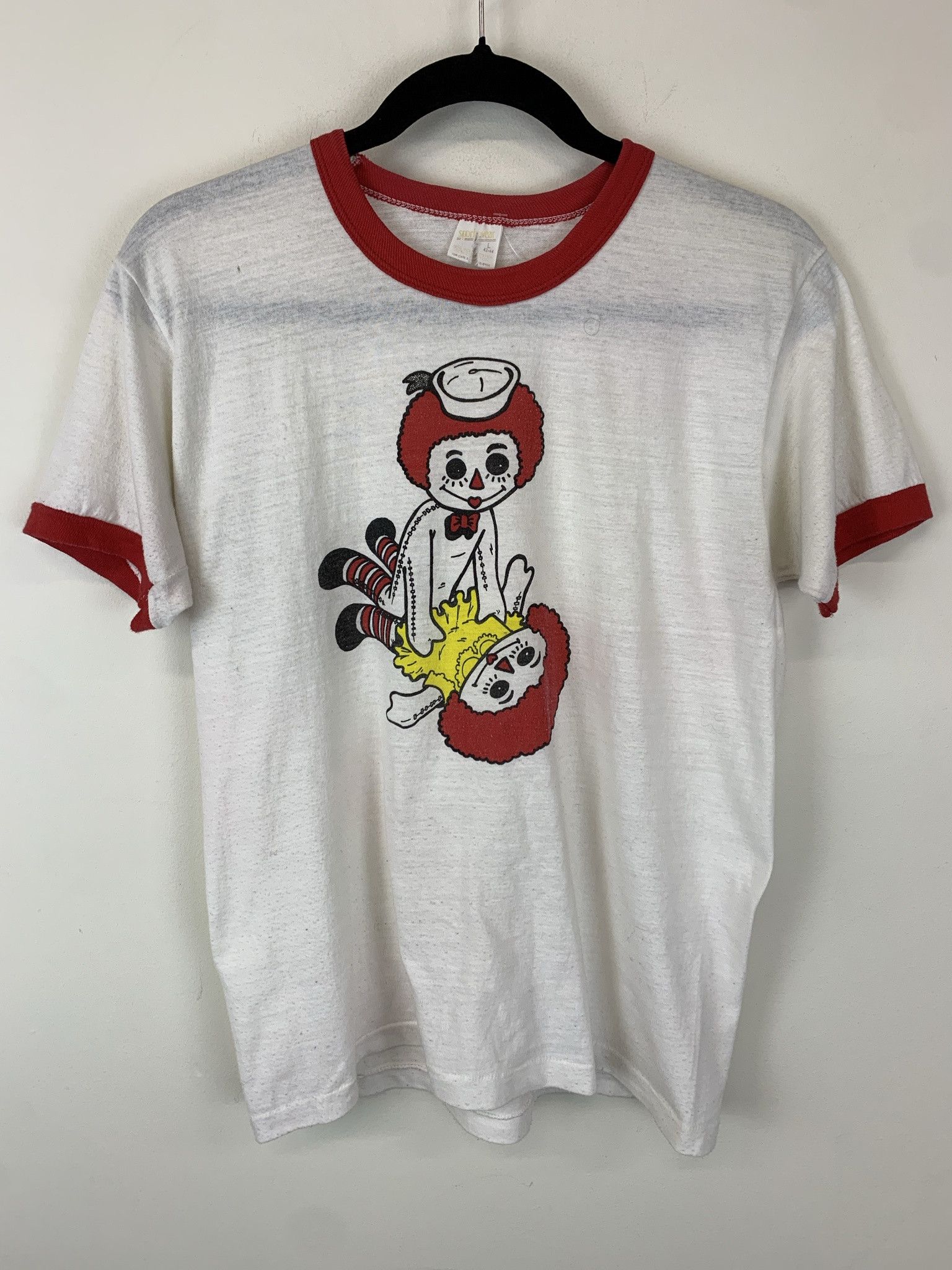 Cartoon Network × Vintage True Vintage 1960s.70s Raggedy Anne Raggedy Andy Sex Ringer Tee Size L Size US L / EU 52-54 / 3 - 1 Thumbnail