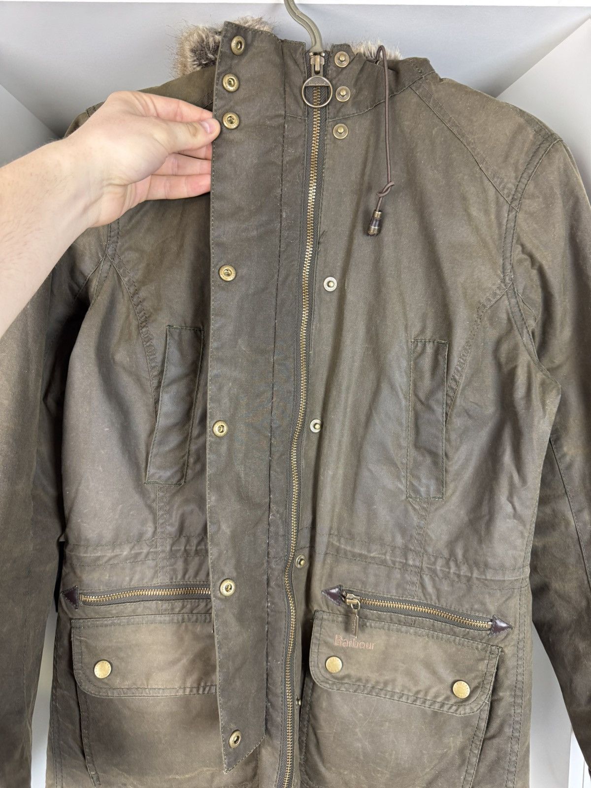 Barbour Barbour Kelsall Wax Parka Jacket Womenʼs Size UK 10 Size M / US 6-8 / IT 42-44 - 13 Thumbnail