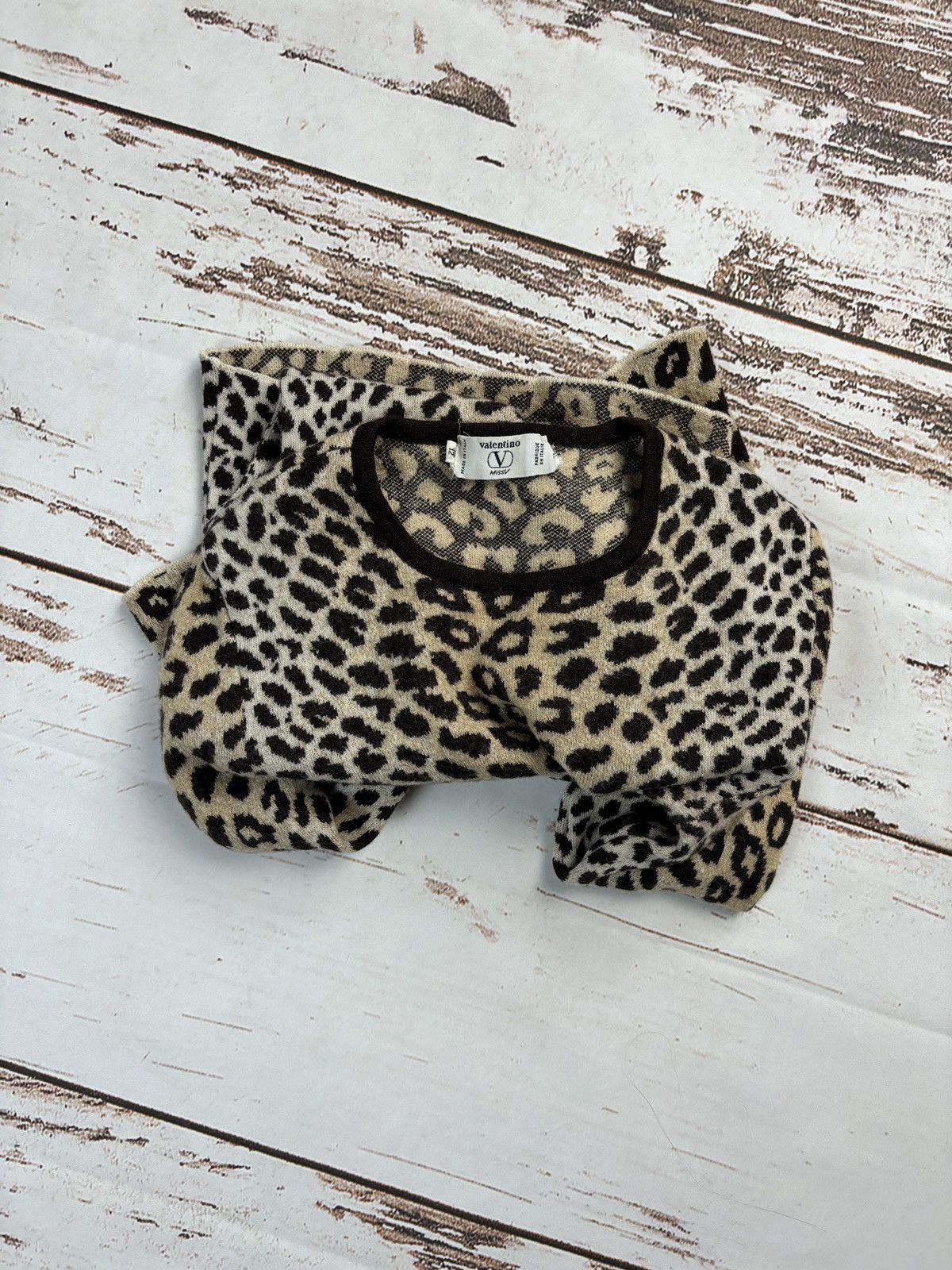 Valentino Valentino Vintage Leopard Pattern Sweater Jumper Size L / US 10 / IT 46 - 7 Thumbnail