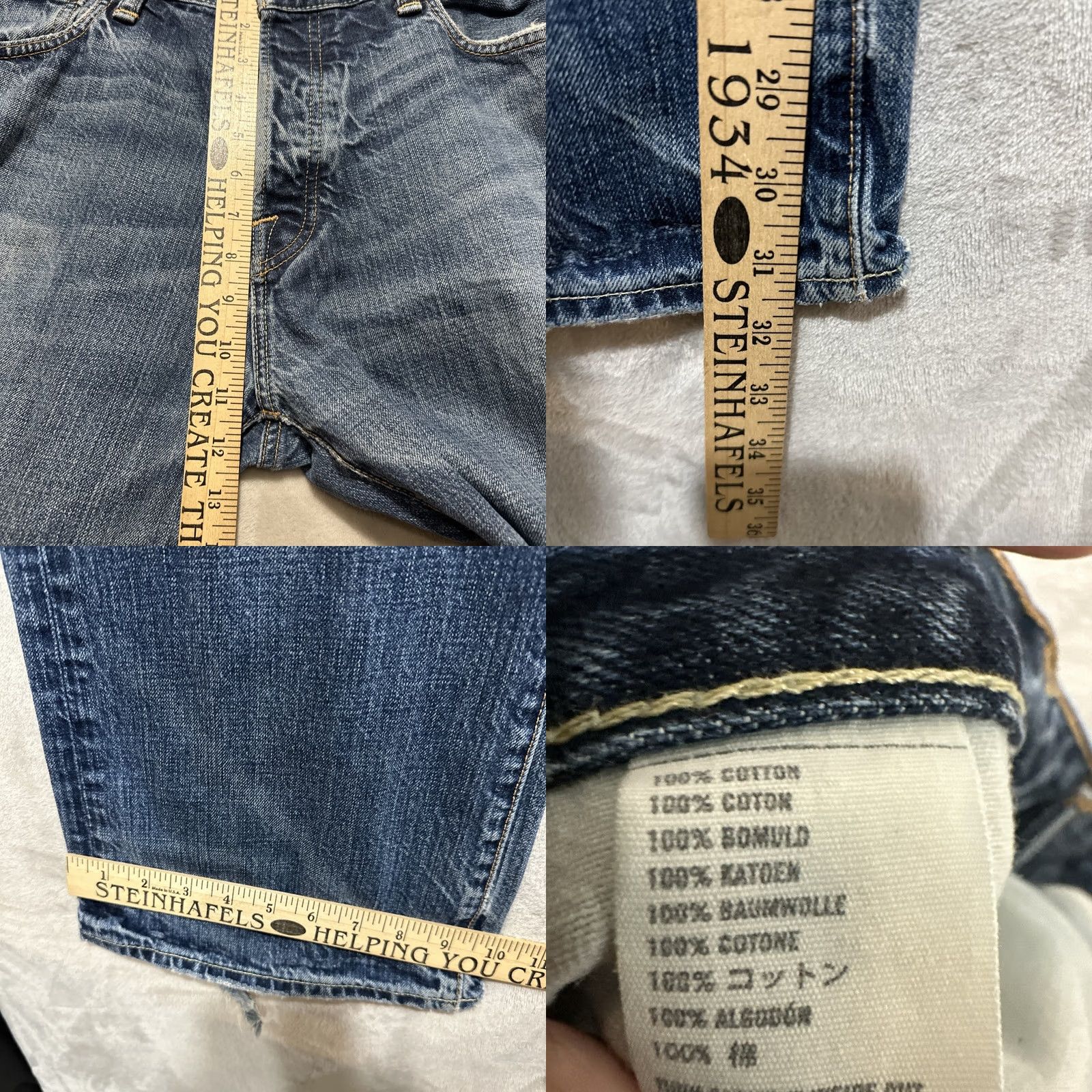 Abercrombie & Fitch VINTAGE Abercrombie & Fitch Kilburn Low Rise Boot Cut Jeans Button Fly Denim Sz 36 Mens Jeans 90s Grunge Blue Distressed N/A Size US 36 / EU 52 - 9 Thumbnail