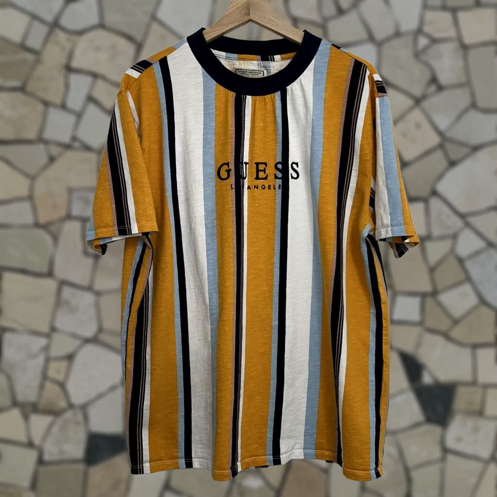 Guess Guess Originals Striped T-Shirt Multicolor Short Sleeve Tee Medium Size US M / EU 48-50 / 2 - 1 Thumbnail