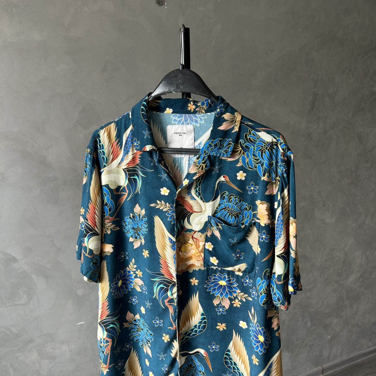 Percival Percival Bird Flowers Pattern Hawaiian Shirt M Size US M / EU 48-50 / 2 - 2 Thumbnail
