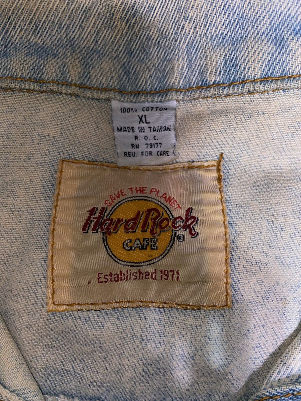 Hard Rock Cafe Hard Rock Cafe Orlando Vintage Denim Jacket Size US XL / EU 56 / 4 - 7 Thumbnail