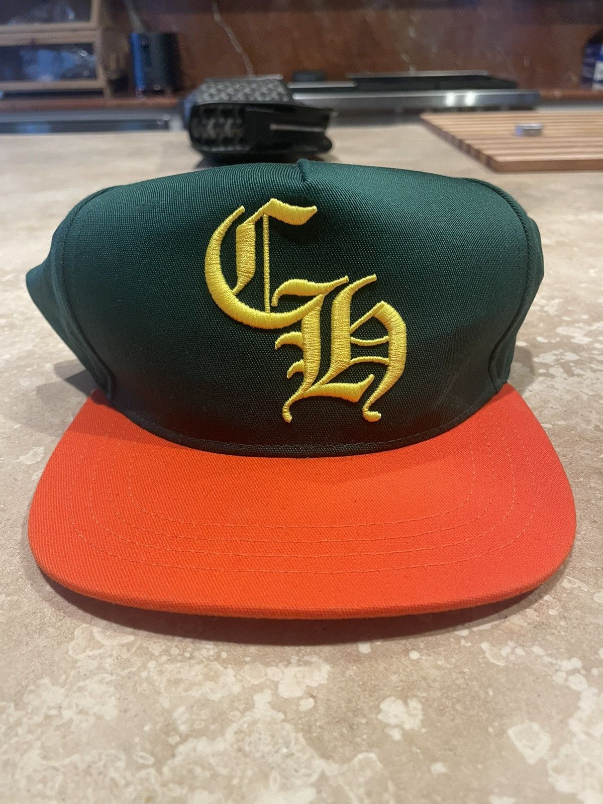 image of Chrome Hearts Miami Exclusive Cap in Green, Men's