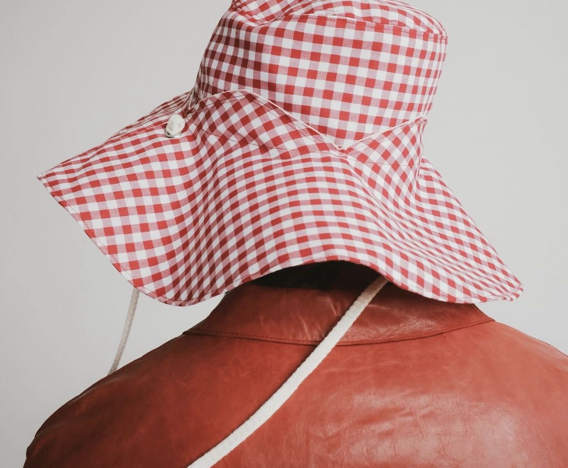 DENIM TEARS Denim Tears “Kiss My Grits” Gingham Sun Hat Size ONE SIZE - 1 Thumbnail