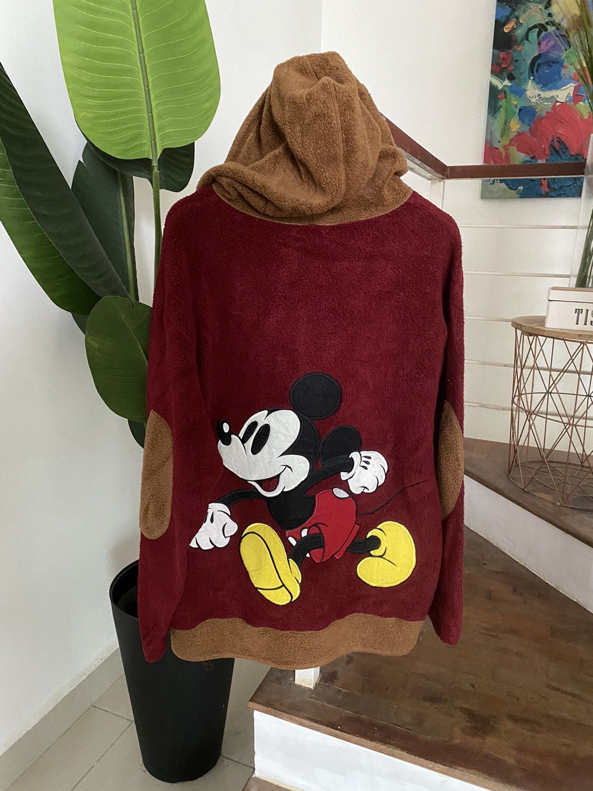 Mickey Mouse × Vintage Vintage Mickey Mouse Big logo oversized Sherpa Hoodie Size US L / EU 52-54 / 3 - 5 Thumbnail