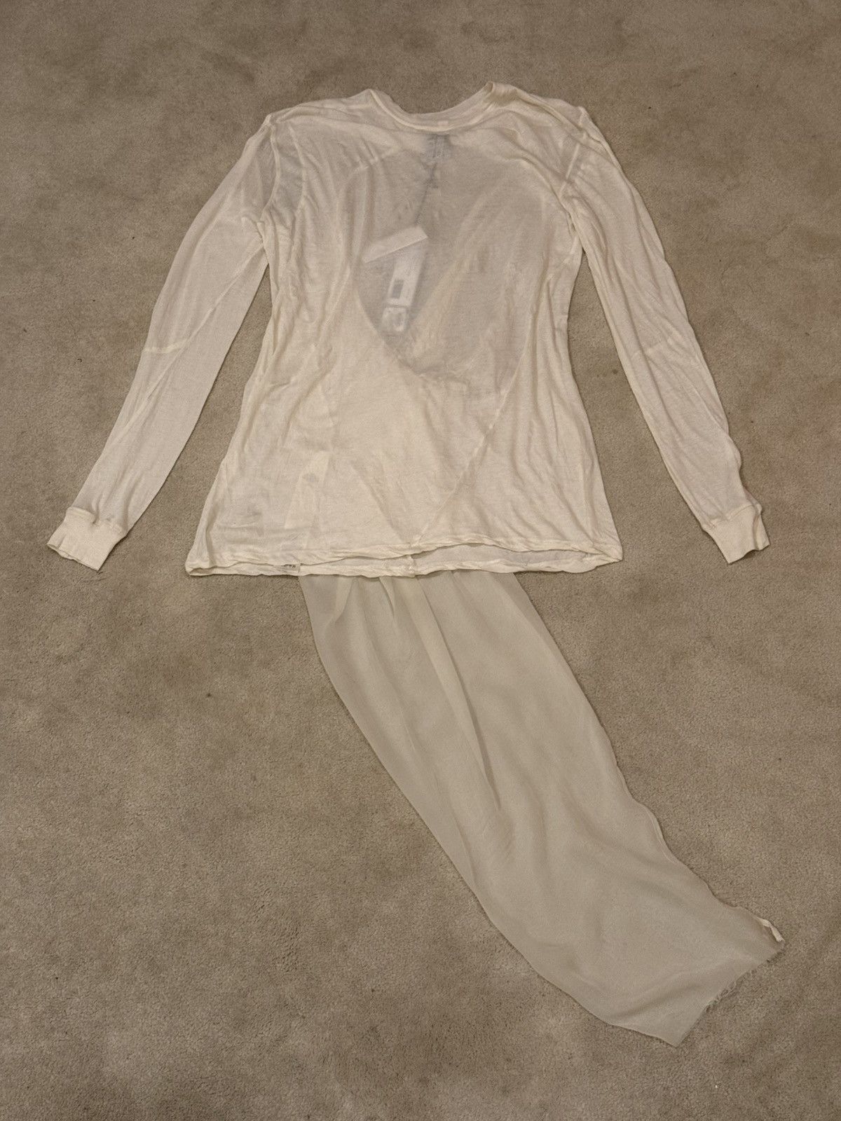 Rick Owens Rick Owens Drain T Longsleeve Size XS / US 0-2 / IT 36-38 - 5 Thumbnail