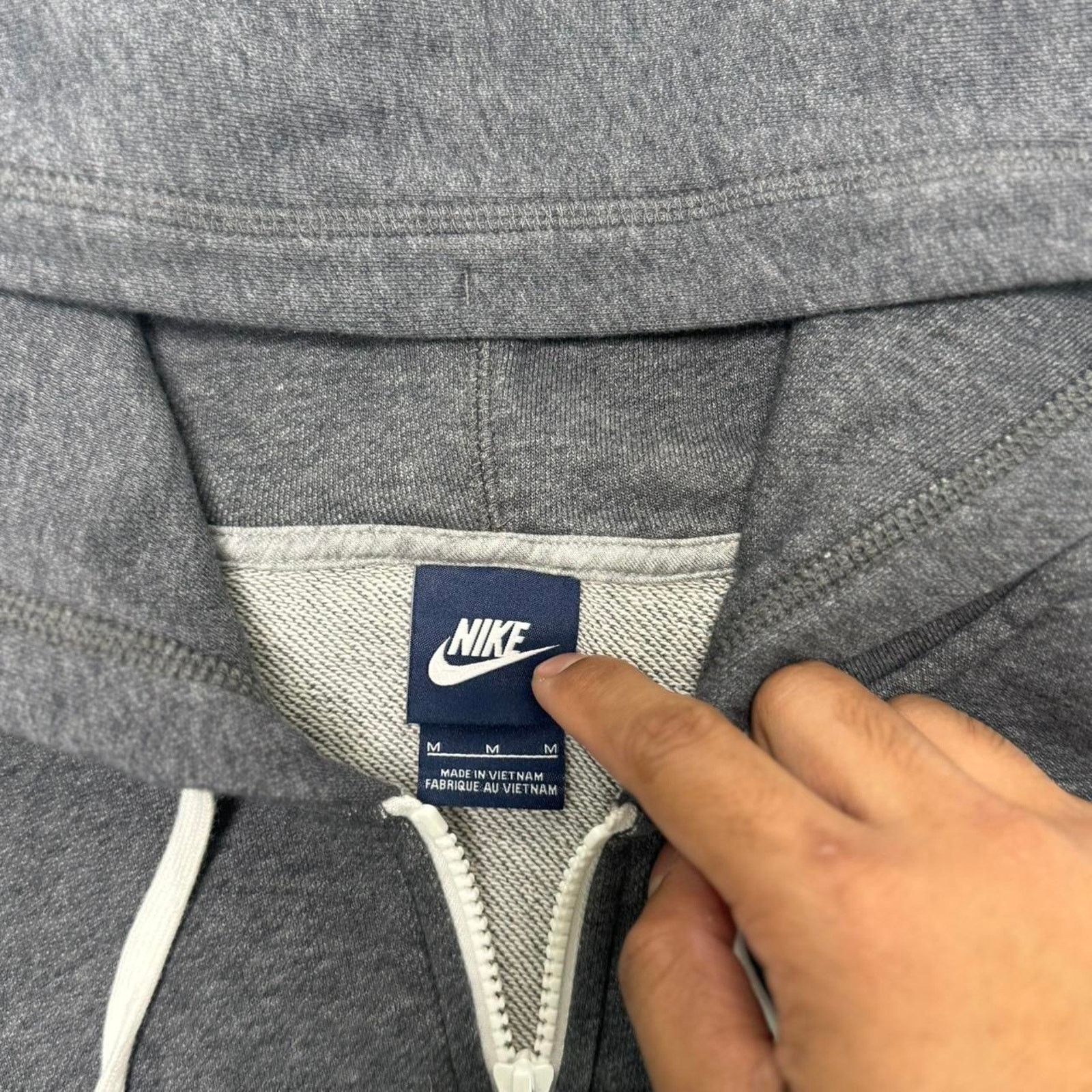 Nike Nike Gray Full Zip Hoodie Womens Medium Casual Zip Up Jacket Size M / US 6-8 / IT 42-44 - 3 Thumbnail