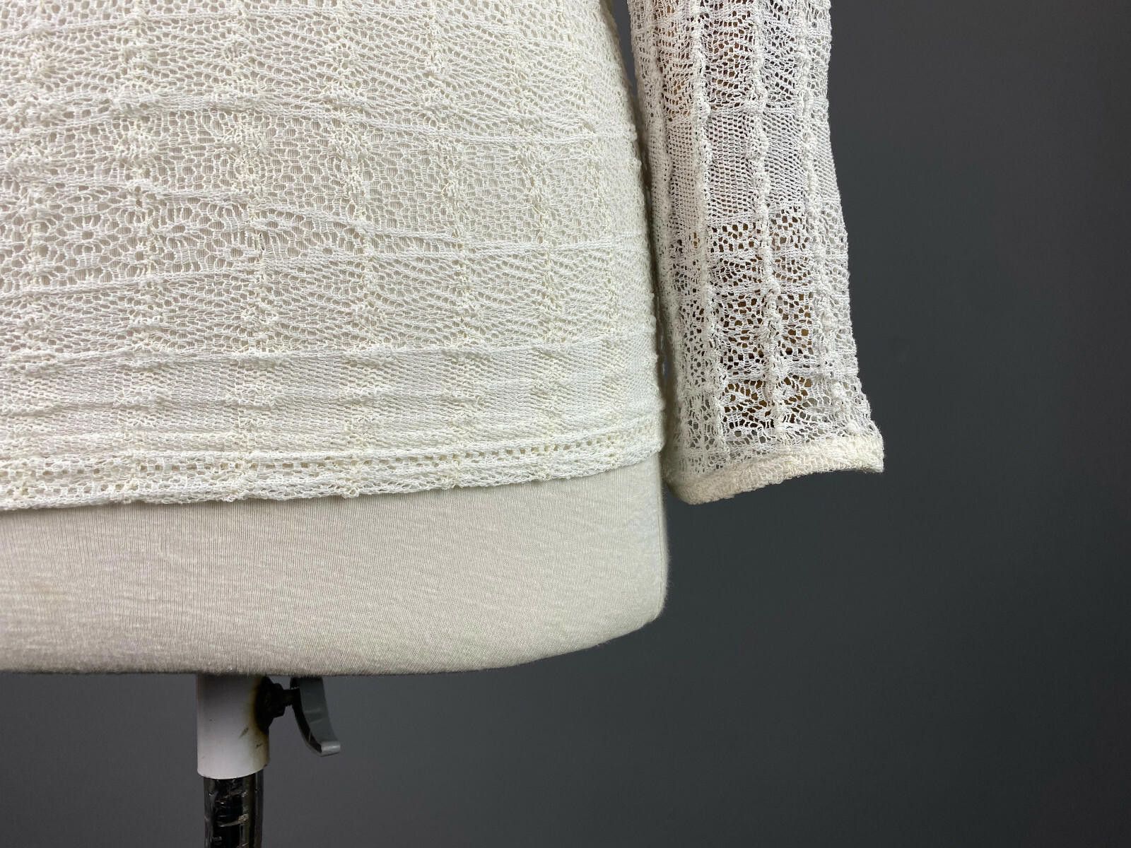 Iro Iro White Mesh Open Shoulder Blouse Sweater Size 36 Size M / US 6-8 / IT 42-44 - 7 Thumbnail