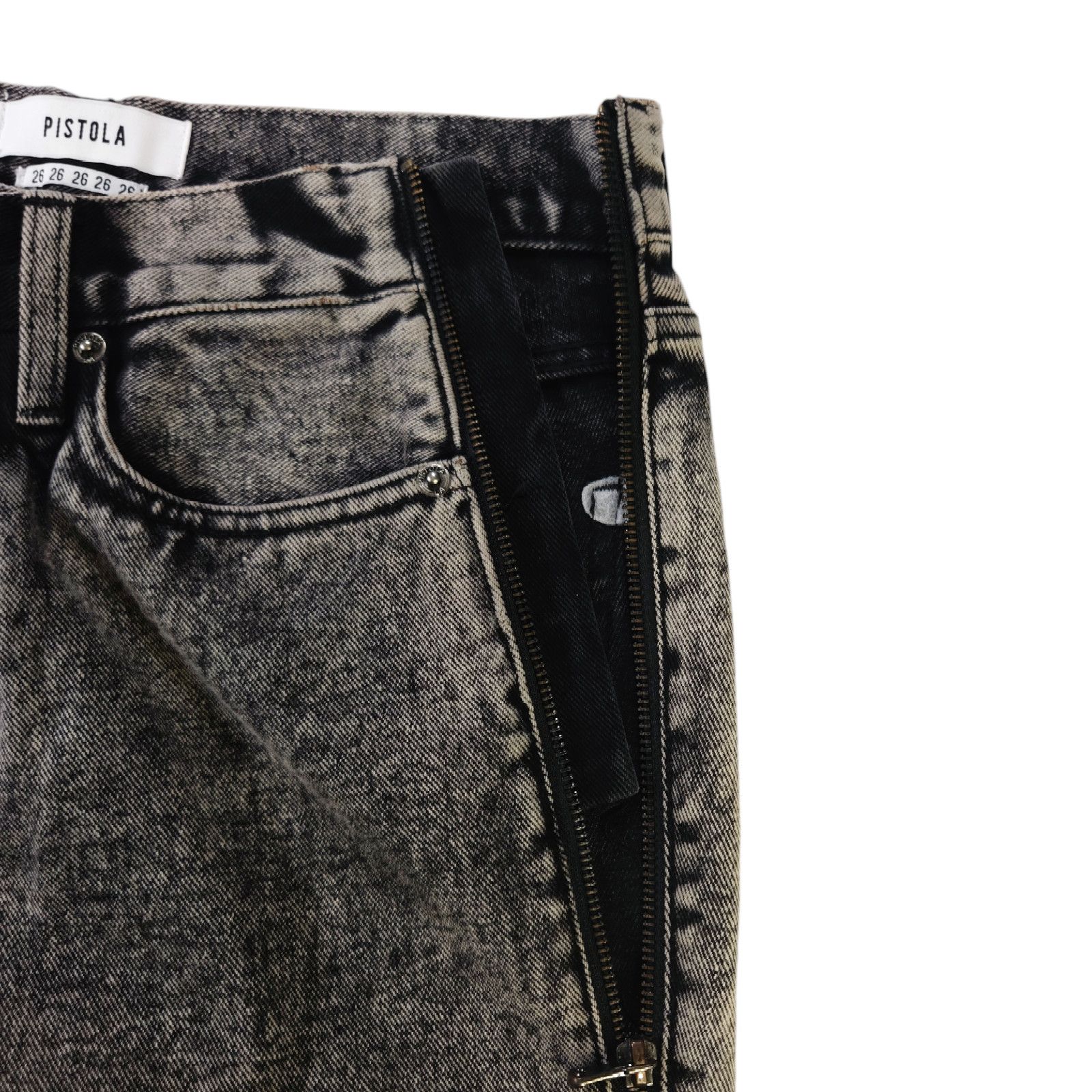 Pistola NWT Pistola Charlie Grey Denim Jeans Side Zipper Sz. 26X27 Size 26" / US 2 / IT 38 - 4 Thumbnail