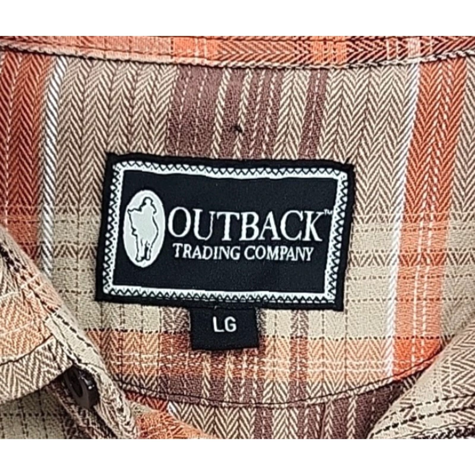 Vintage Outback Trading Company Long Sleeve Shirt Sz Large Snap Up Plaid Caleb NEW Mens Size US L / EU 52-54 / 3 - 5 Thumbnail