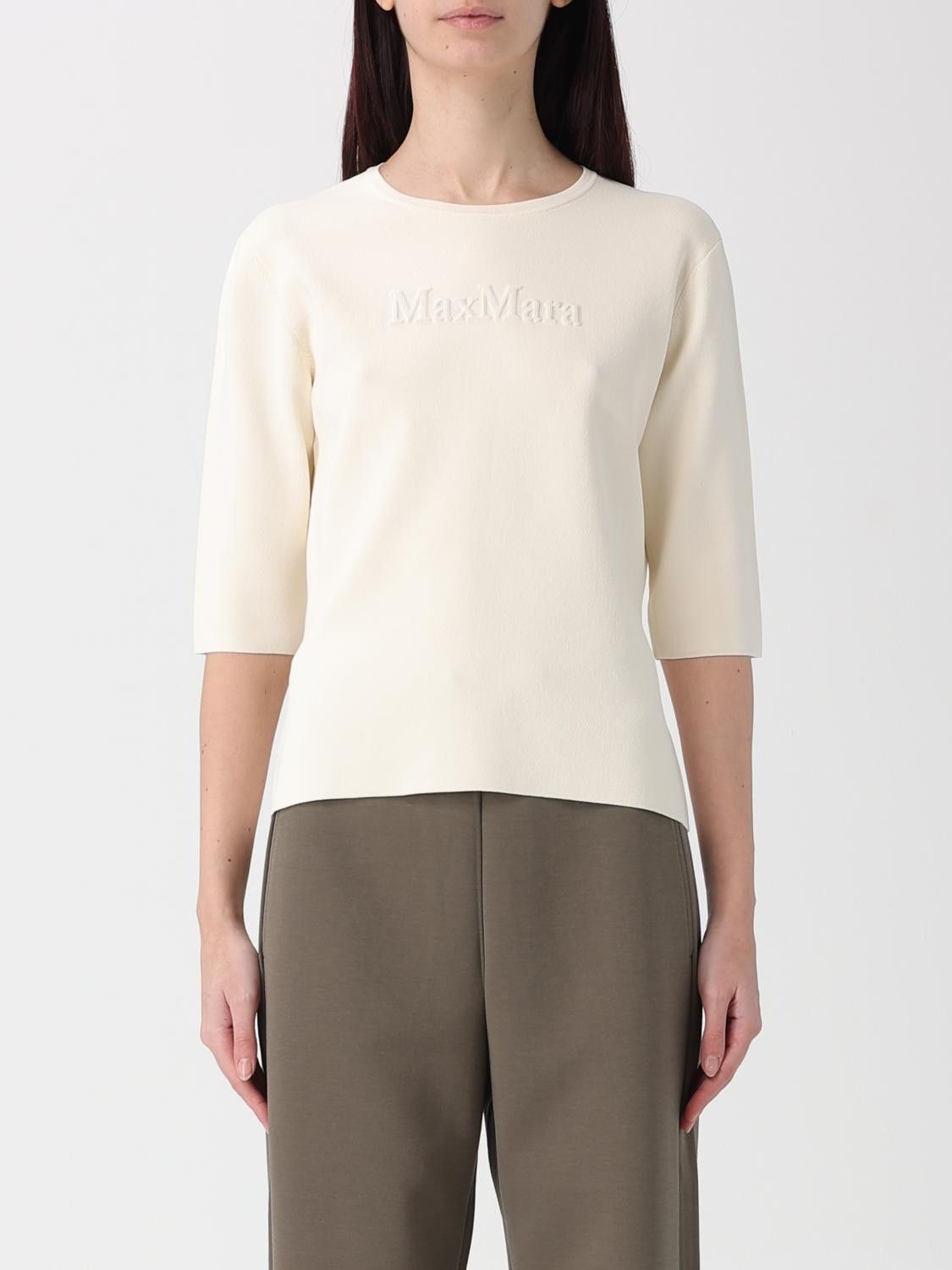 Max Mara Max Mara Sweater Woman Ivory Size XS / US 0-2 / IT 36-38 - 1 Thumbnail
