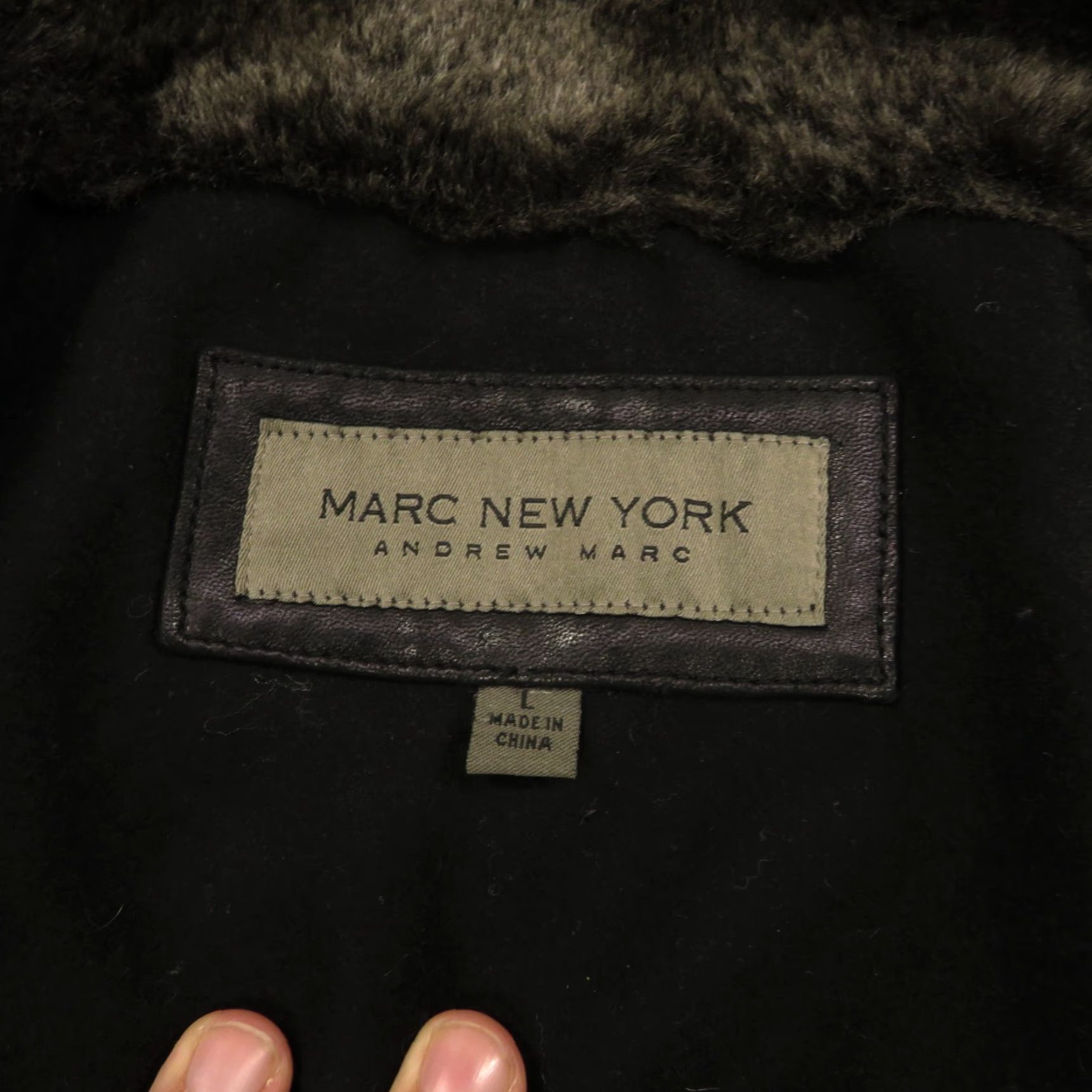 Vintage VINTAGE Andrew Marc New York Jacket Mens Leather Black Removable Fur Liner Wool 3-in-1 Jacket (L) Black Leather 90s Style Size US L / EU 52-54 / 3 - 6 Thumbnail