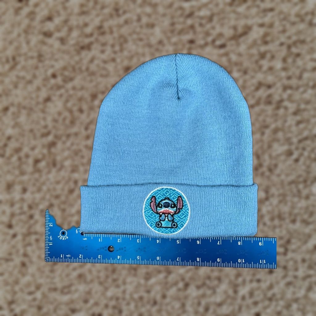 Disney Disney Beanie Stitch Lilo & Stitch Adult One Size Blue Embroidered Knit Acrylic Size ONE SIZE - 1 Thumbnail