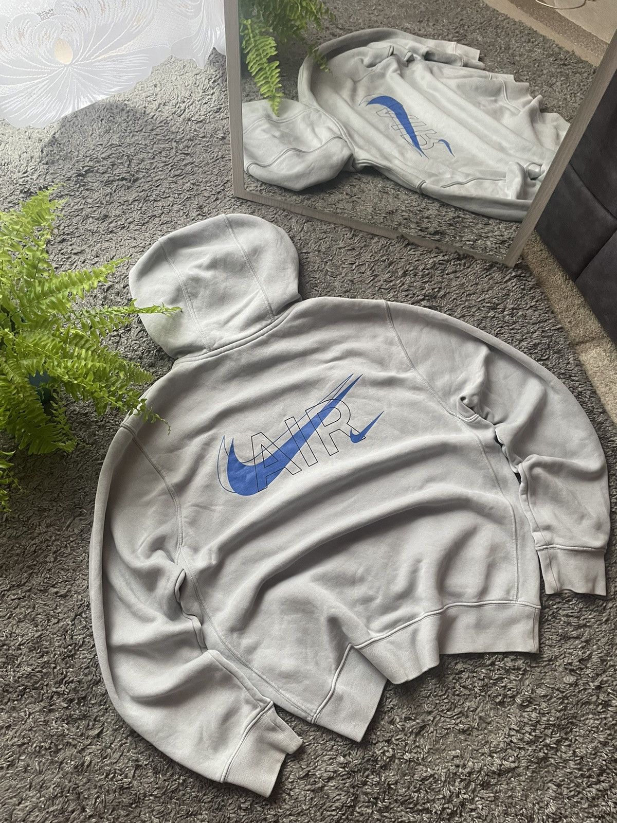 Nike × Vintage Nike Hoodie Streetwear Vintage Big Logo Swoosh Size US S / EU 44-46 / 1 - 2 Thumbnail