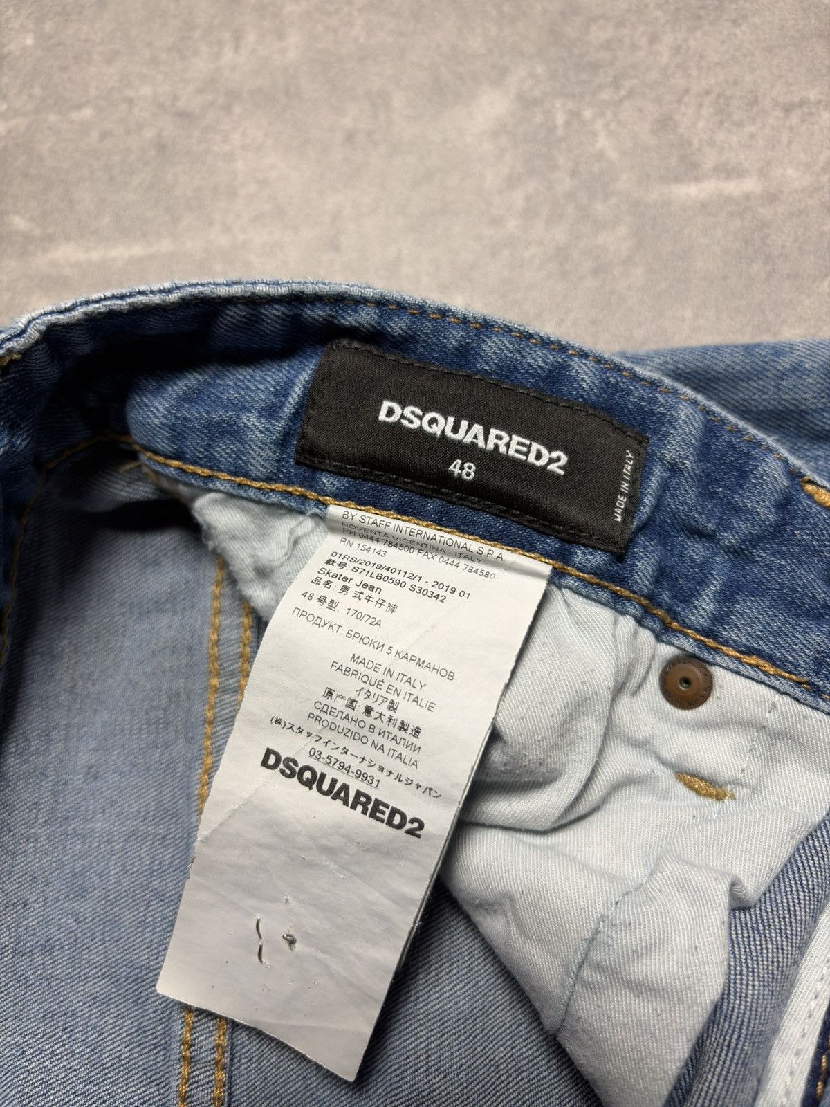 Dsquared2 Dsquared2 Paint Splattered Faded Distressed Denim Jeans 48 Size US 32 / EU 48 - 9 Thumbnail