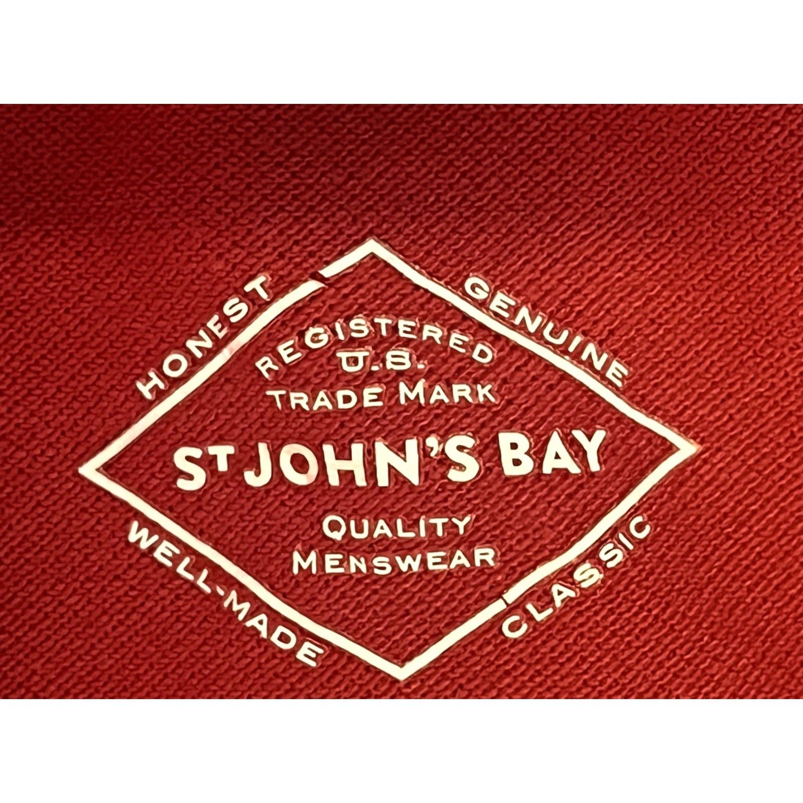 Vintage St. Johns Bay Polo Shirt Mens LT Tall Red Cotton Logo Golf Shirt Polo Size US L / EU 52-54 / 3 - 5 Thumbnail