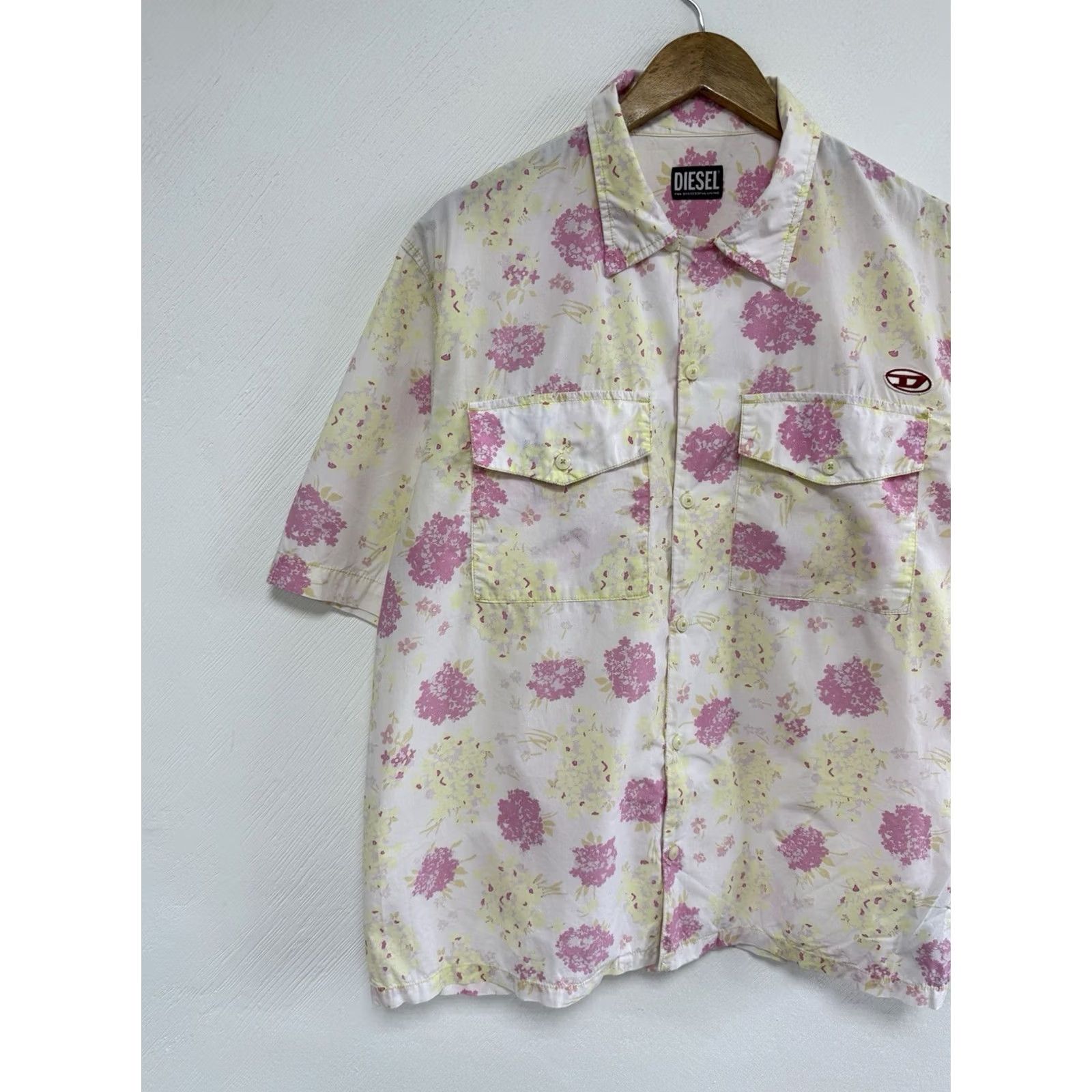 Diesel Diesel Shirt Men’s XL Short Sleeve Floral Hawaiian Button Up Summer Vibe Size US XL / EU 56 / 4 - 5 Thumbnail