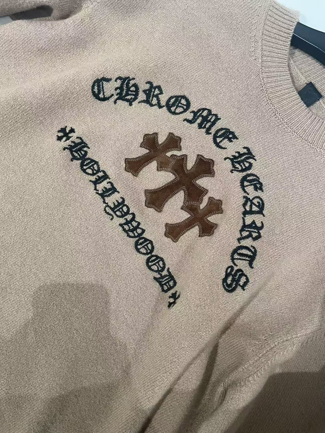Chrome Hearts Chrome Hearts Triple Cross Patch Cashmere Crewneck Sweater Size US L / EU 52-54 / 3 - 6 Thumbnail