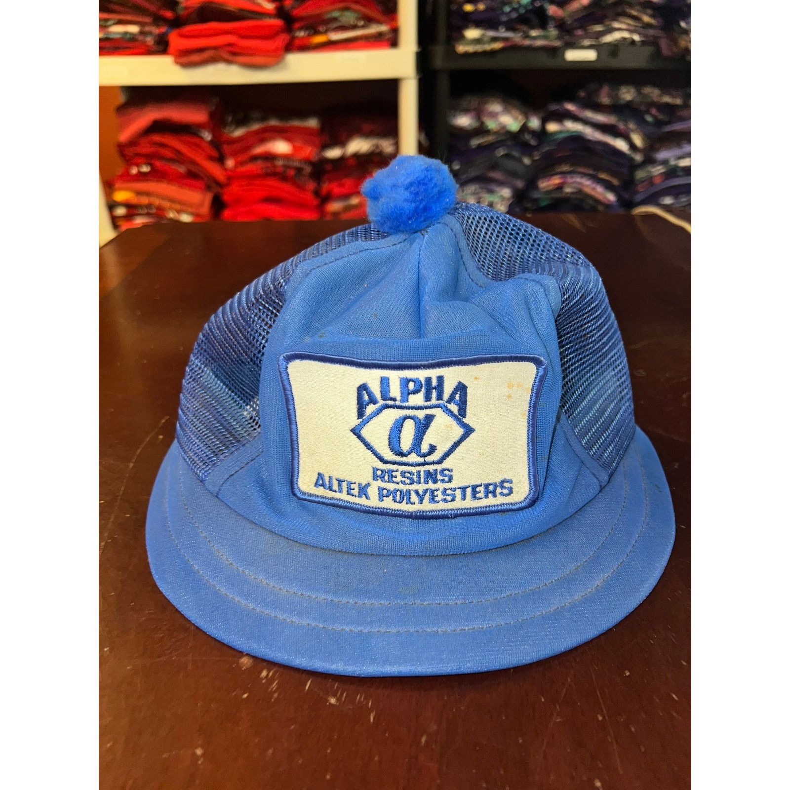 Vintage Vintage Alpha Resins Hat Altek Polyesters Blue Cap 1980s 80s Size ONE SIZE - 2 Thumbnail