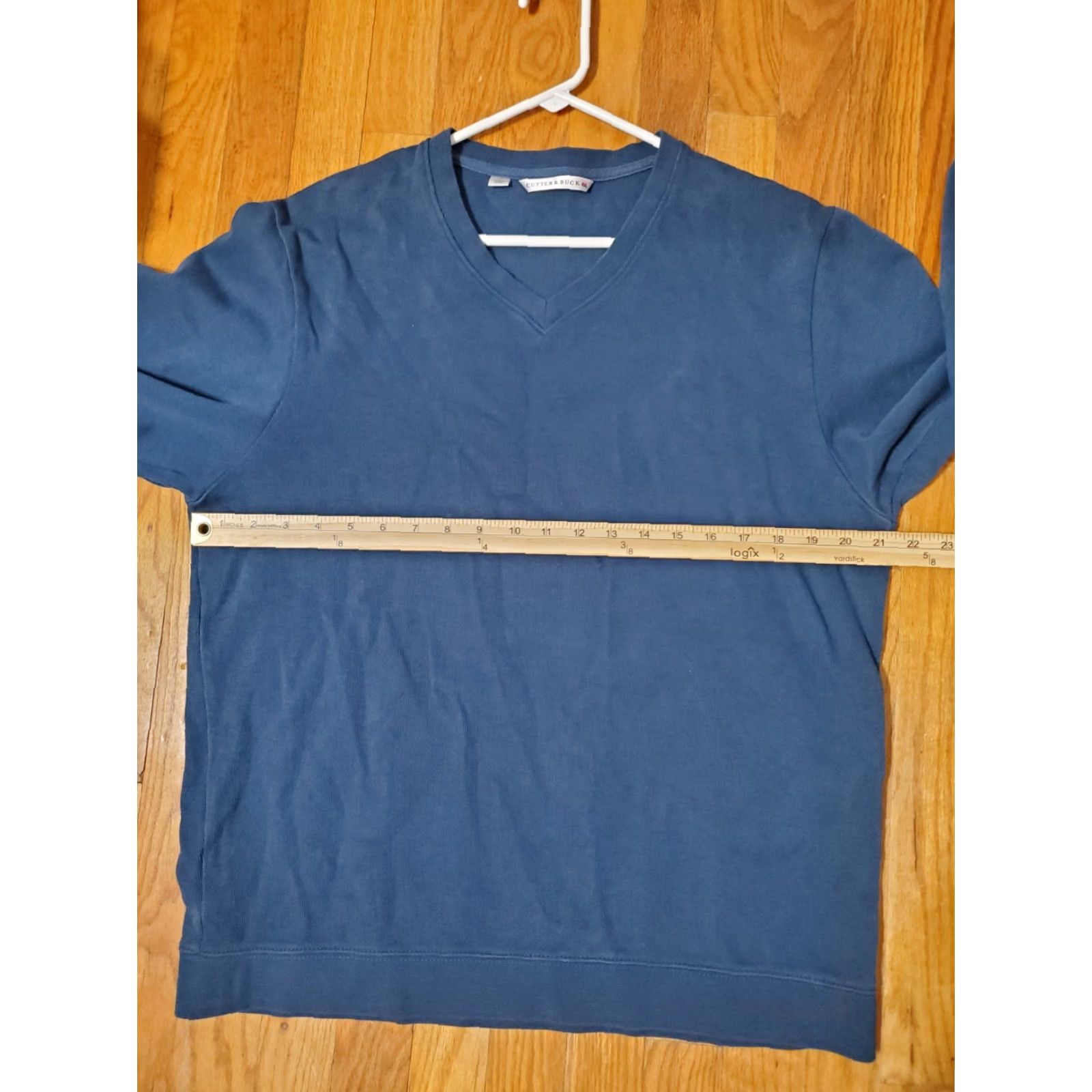 Cutter & Buck Cutter & Buck Sweater Men's L V-Neck Pullover Blue Pima Cotton Golf Active Regular Fit Knit Shirt/Top Size US L / EU 52-54 / 3 - 7 Thumbnail