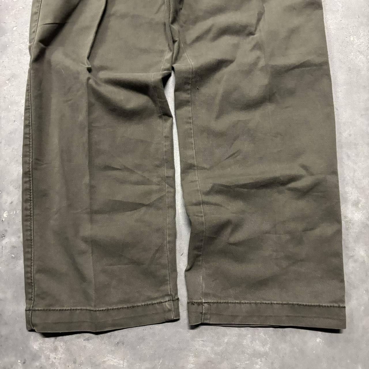 Japanese Brand × Vintage Crazy Vintage Y2K/2000s Grunge Khaki Green Skater Cargo Pants! Size US 36 / EU 52 - 6 Thumbnail