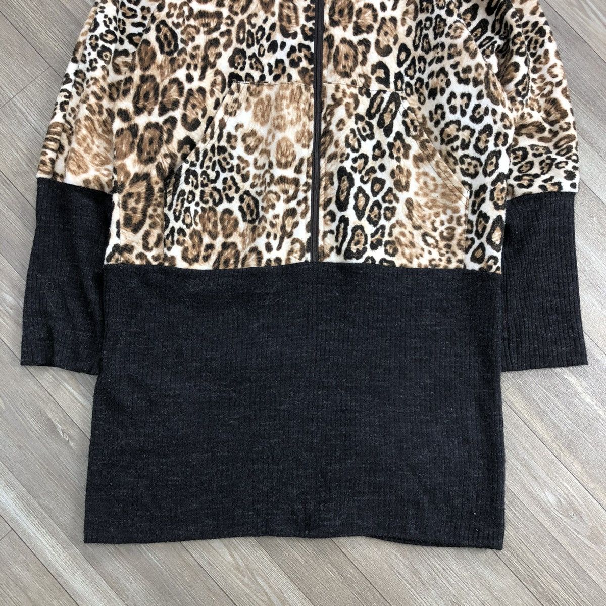 If Six Was Nine × Japanese Brand × Le Grande Bleu (L.G.B.) 2000s Hysteric Glamour Gothic LGB Leopard Fur ZipHoodie Long Size US M / EU 48-50 / 2 - 6 Thumbnail