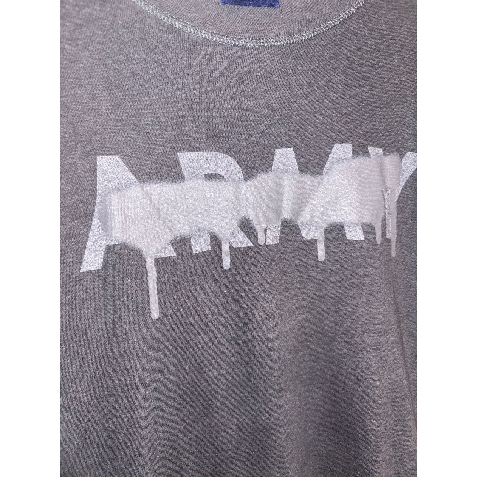 Maison MIHARA YASUHIRO MMY "ARMY" Drip Logo Distressed Tee - Faded Black (Size M) Size US S / EU 44-46 / 1 - 2 Thumbnail