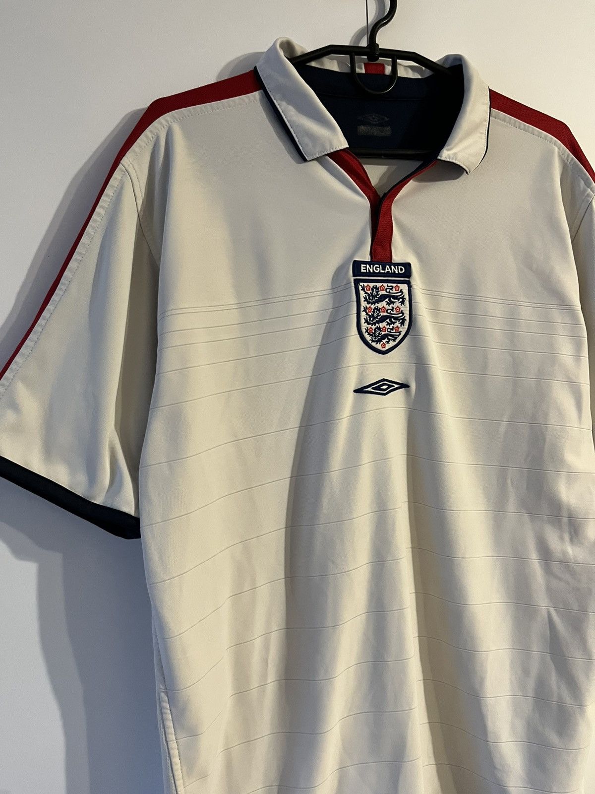 Umbro Umbro England 2003-05 Home Reversible Polo Soccer Jersey Size US L / EU 52-54 / 3 - 2 Thumbnail