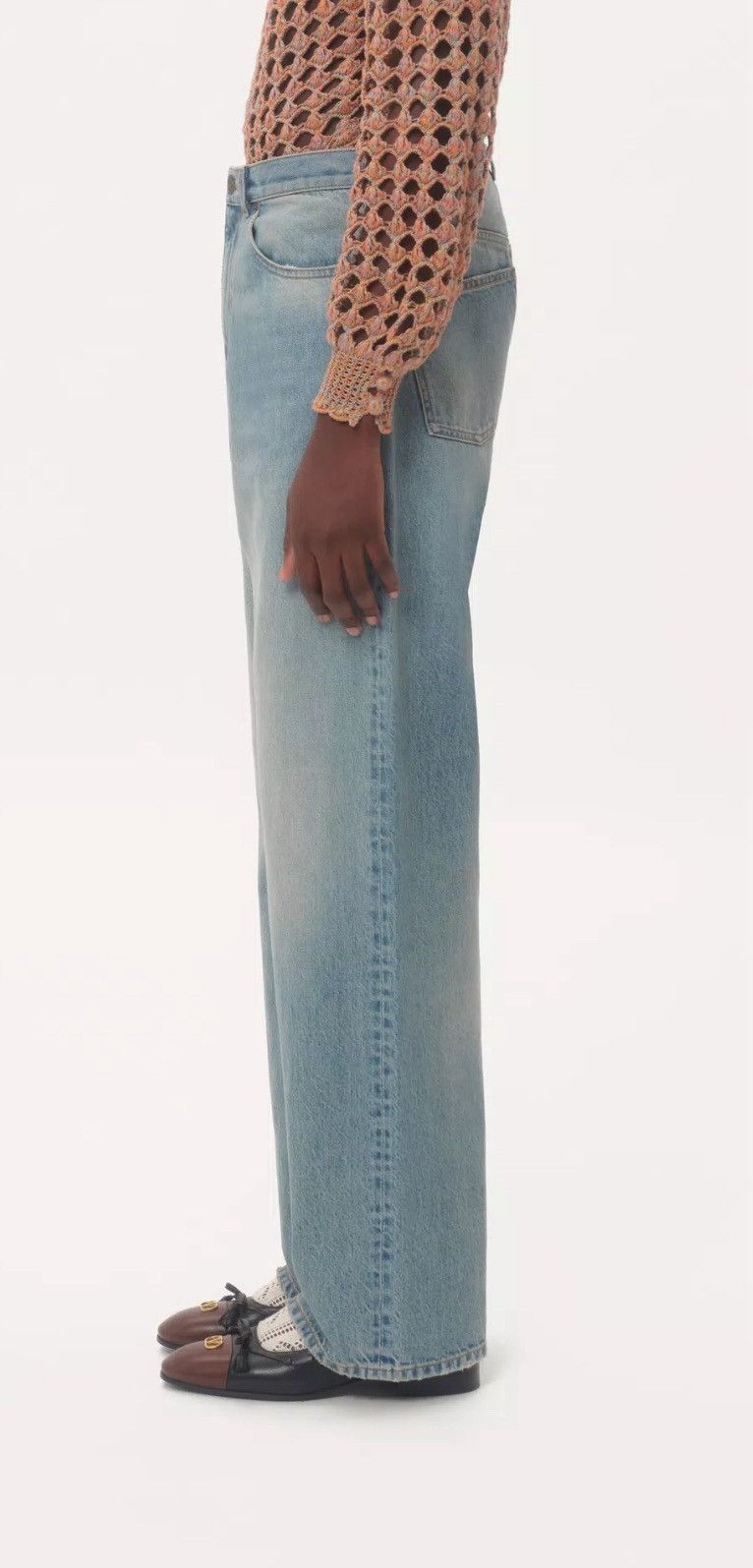 Valentino Valentino Wide Leg Denim Pants Runway Summer 2025 Size US 35 - 18 Thumbnail