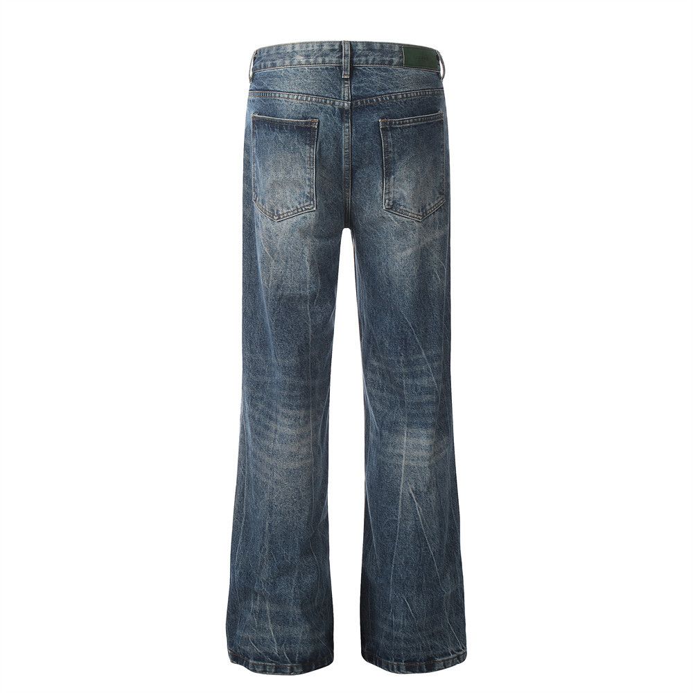 Japanese Brand × Vintage Washed distressed loose men's hippie casual flared jeans Size US 32 / EU 48 - 3 Thumbnail