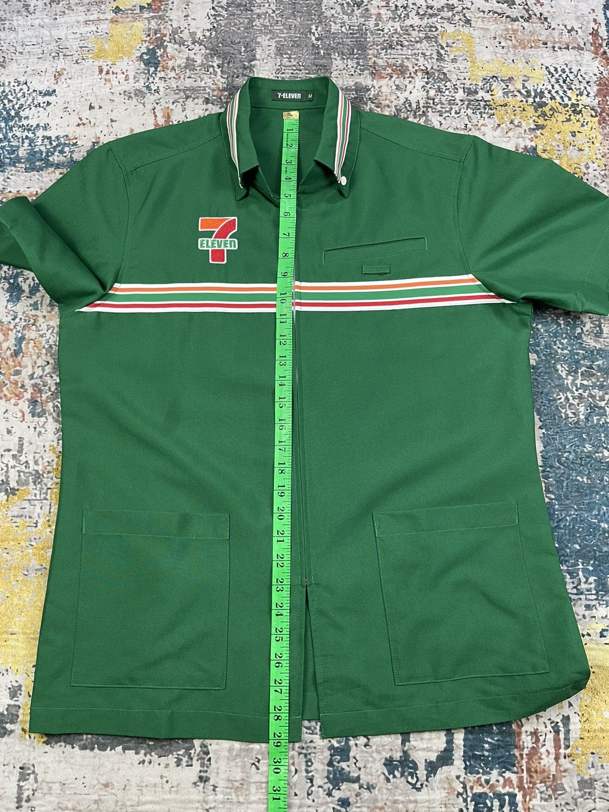 Seven 7 Vintage 7-Eleven Short Sleeve Zipper Work Uniform Size US M / EU 48-50 / 2 - 6 Thumbnail