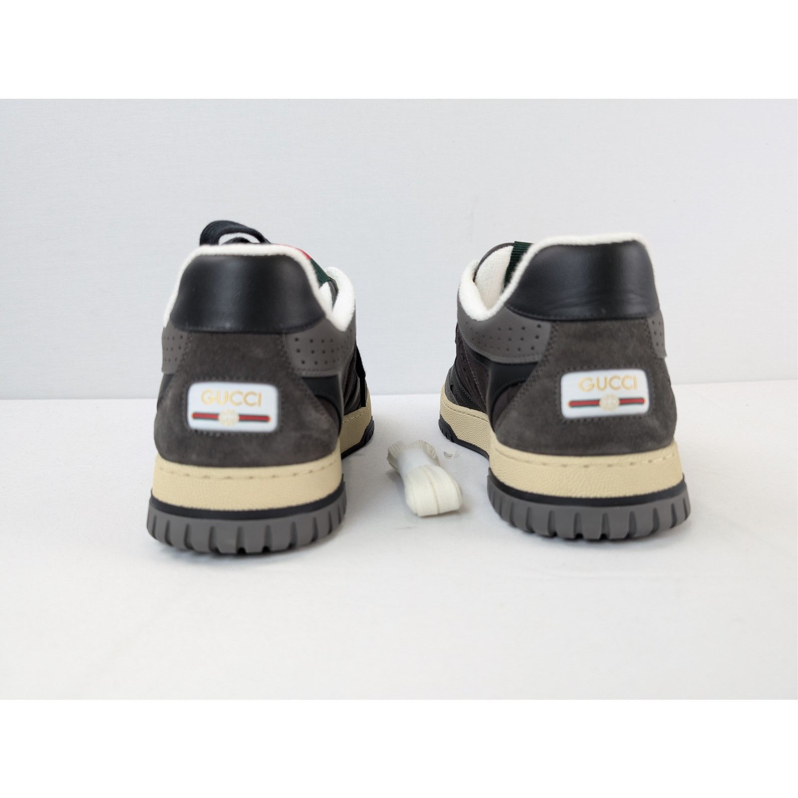Gucci o1rshd1 GG nylon with suede and leather trims sneakers Size US 11.5 / EU 44-45 - 11 Thumbnail