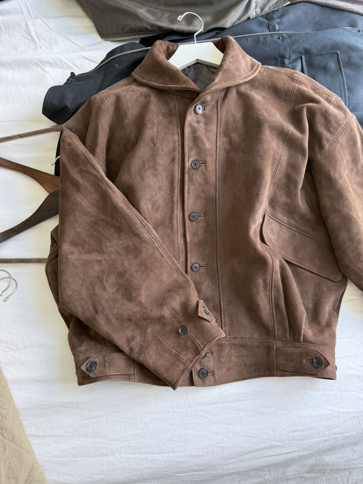 Auralee Auralee Silky Grain Suede Blouson Bomber Jacket $3366 Size US S / EU 44-46 / 1 - 2 Thumbnail