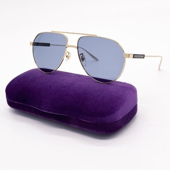 Gucci NEW GUCCI GG1311S 003 UNISEX METAL AVIATOR SUNGLASSES Size ONE SIZE - 2 Thumbnail