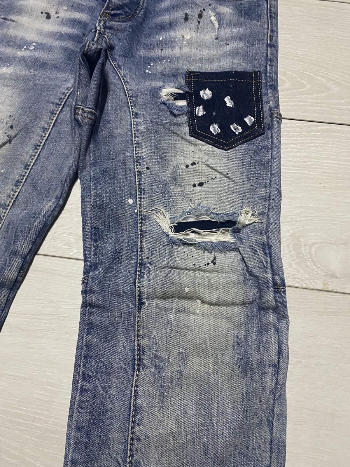 Dsquared2 Vintage DSquared Patches Distressed Amiri Style Skinny Jeans Size US 30 / EU 46 - 8 Thumbnail