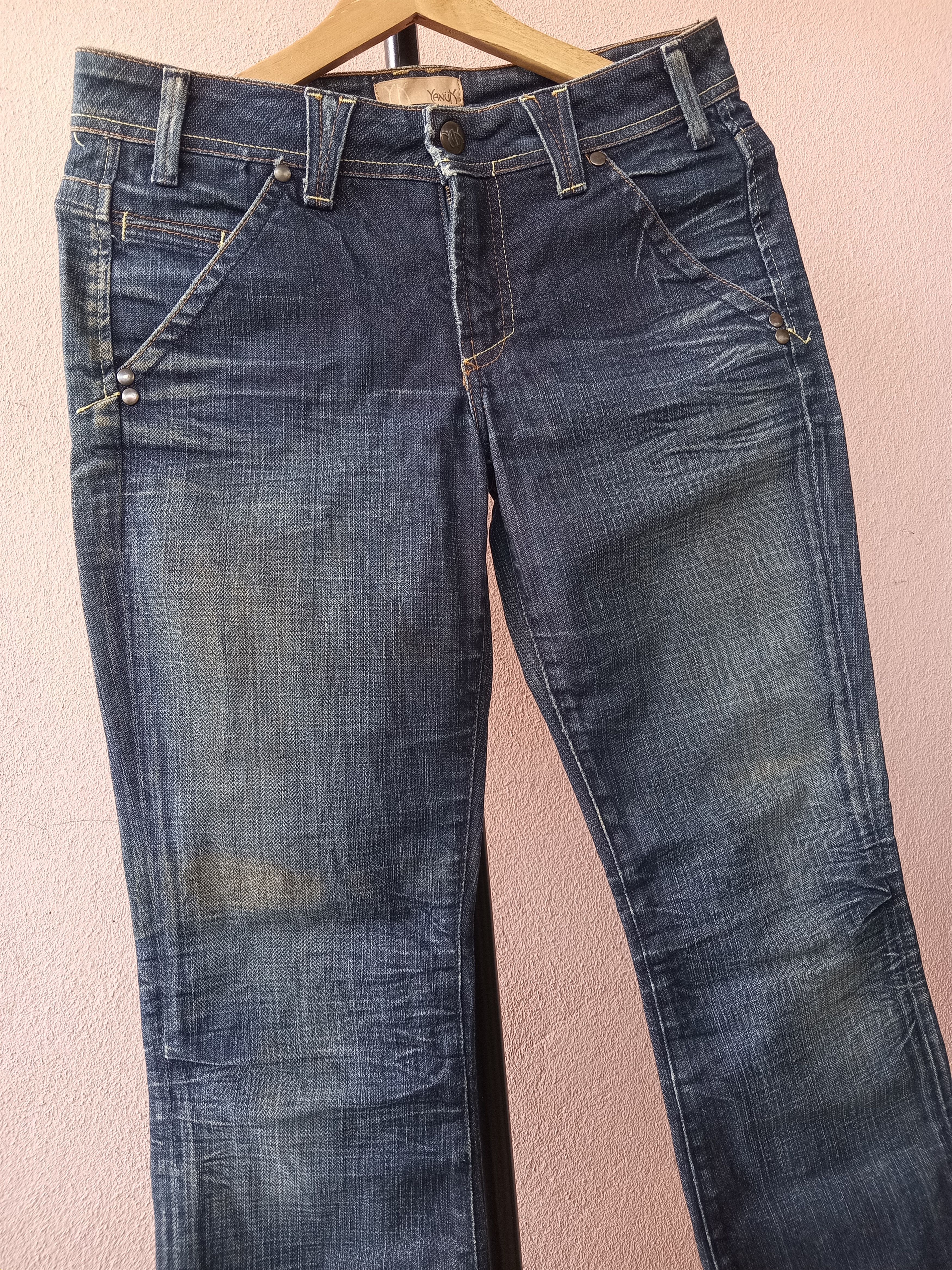 Vintage Vintage YANUK Rusty Wash Distressed Faded Jeans Size 30" / US 8 / IT 44 - 4 Thumbnail